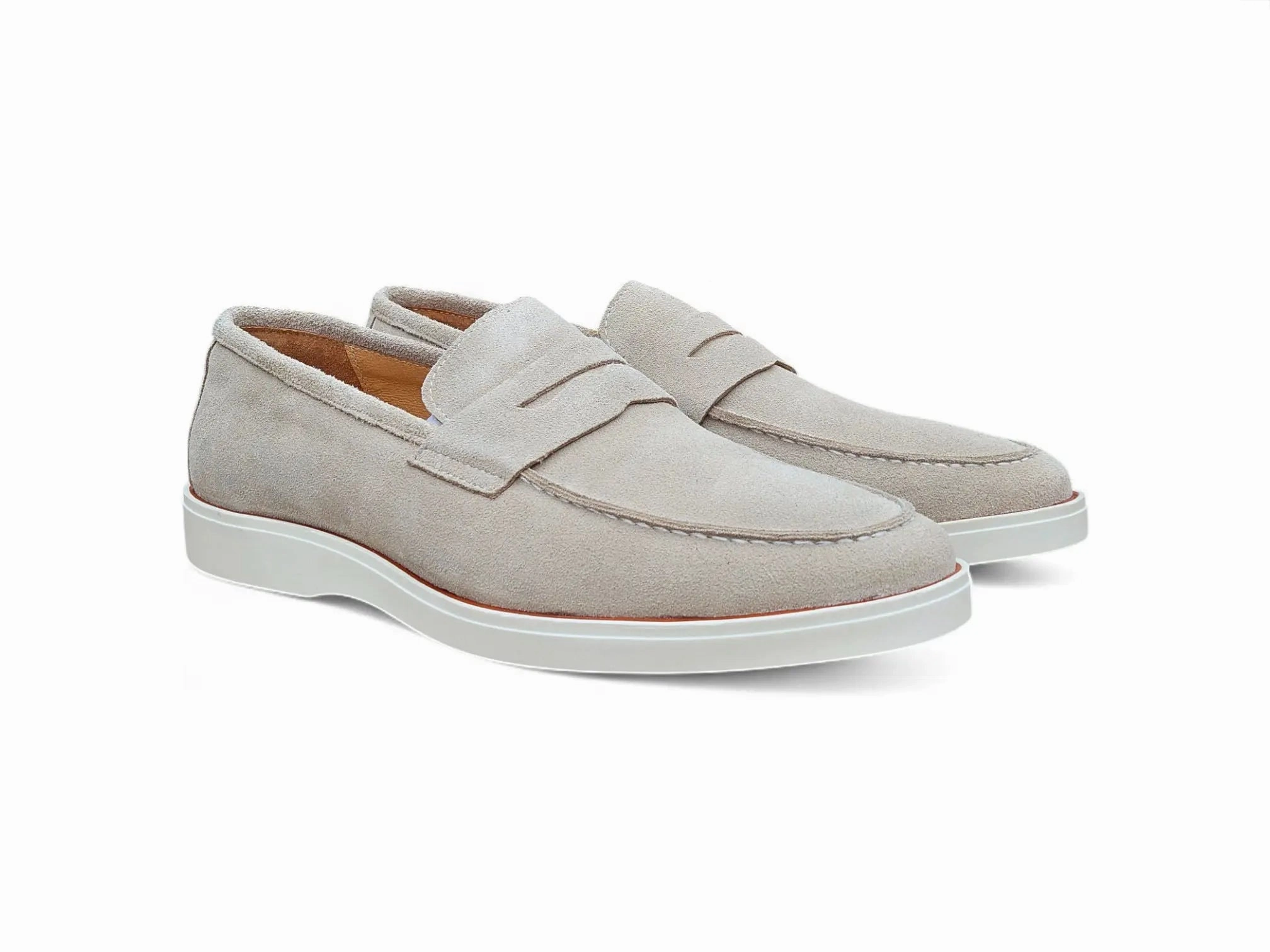 Supple Suede Penny Loafer with Sporty Sole Versatile design shoes Stylish Look