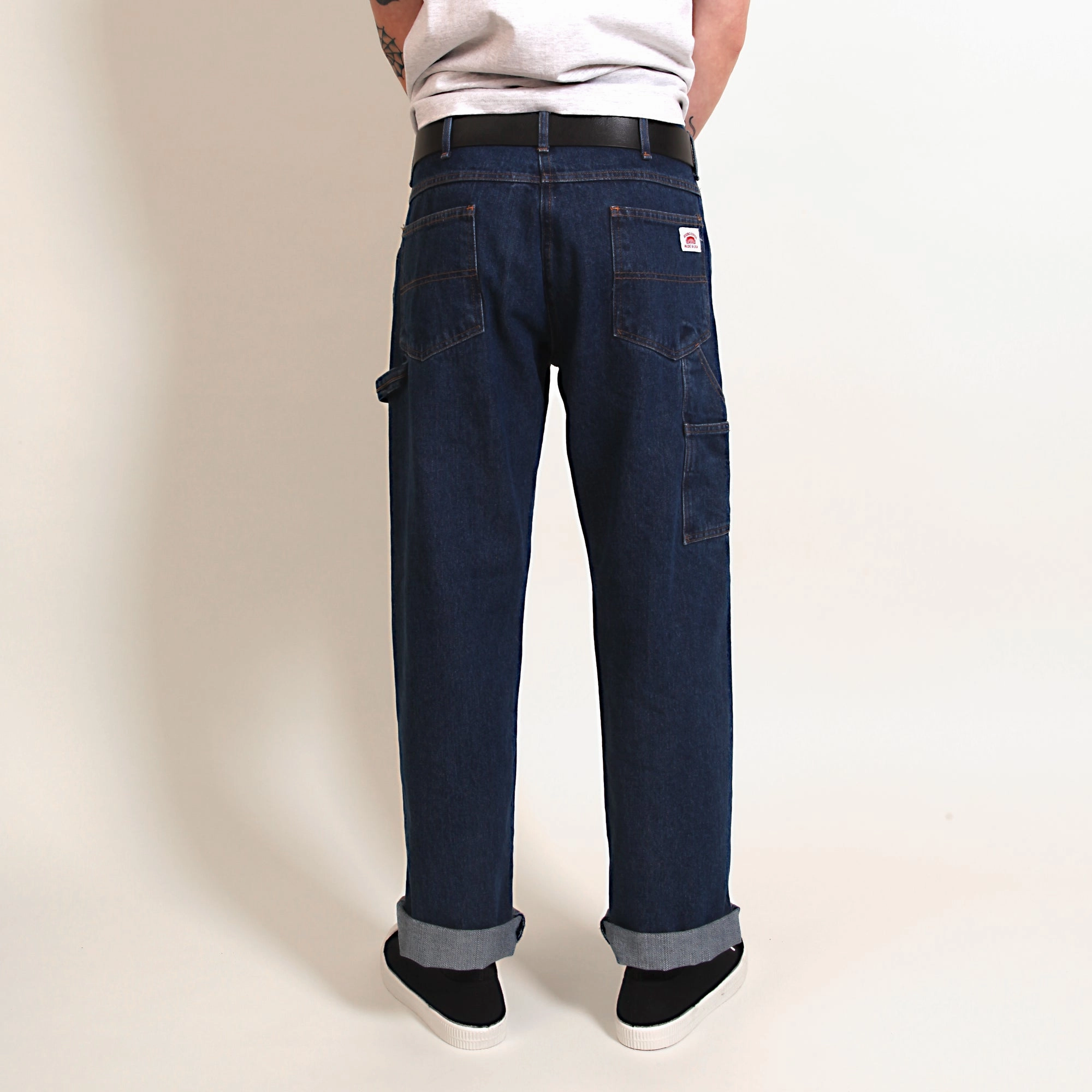 Round House 14oz Carpenter Jeans #1010 - Washed Indigo Layered Look