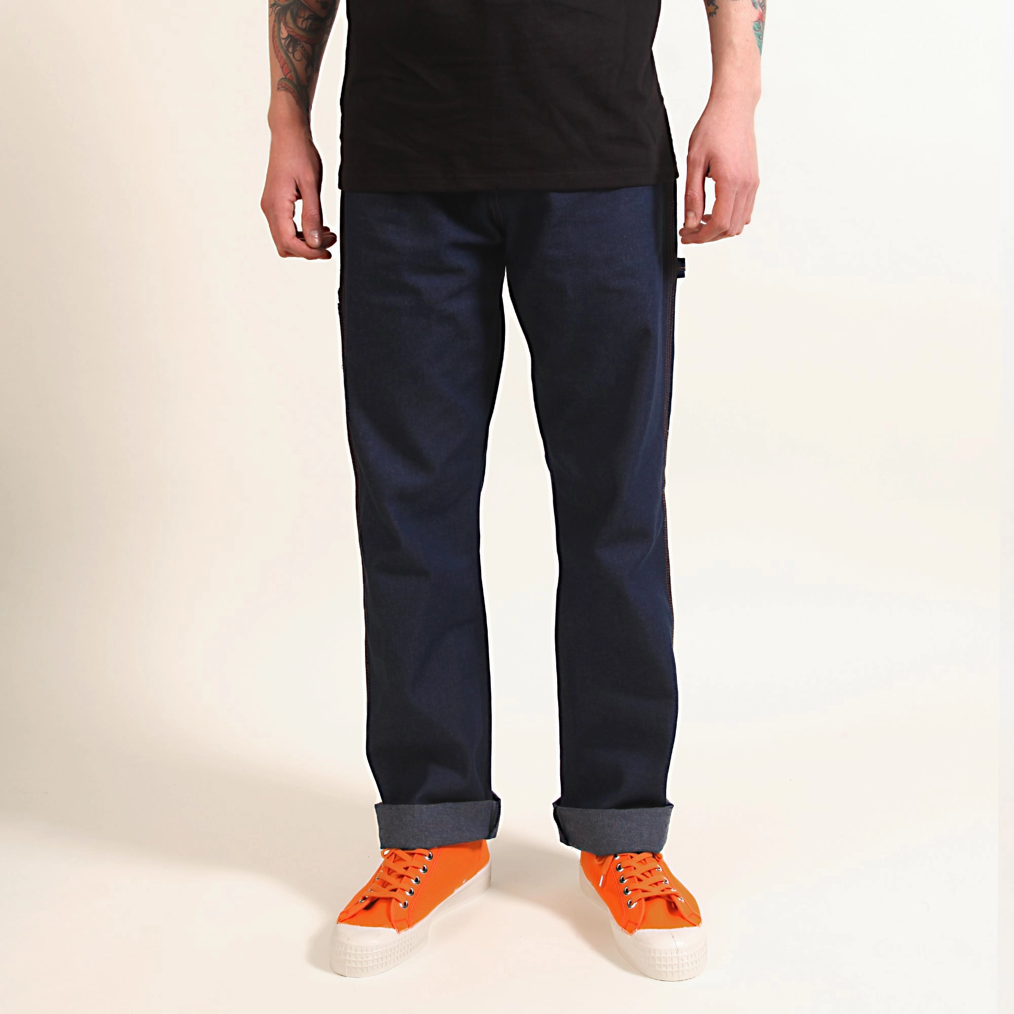 Round House 14oz Carpenter Jeans #101 - Raw Indigo TouchscreenCompatiblePockets