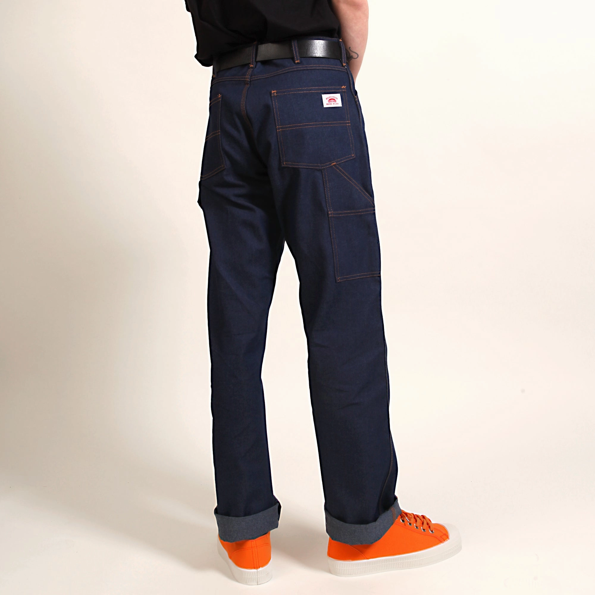 Flattering Design Wear Round House 14oz Carpenter Jeans #101 - Raw Indigo