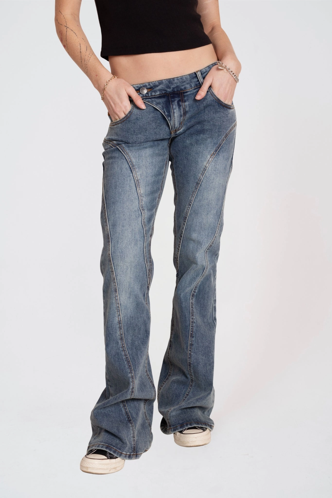 Roxy Moto Flare Jeans Light material