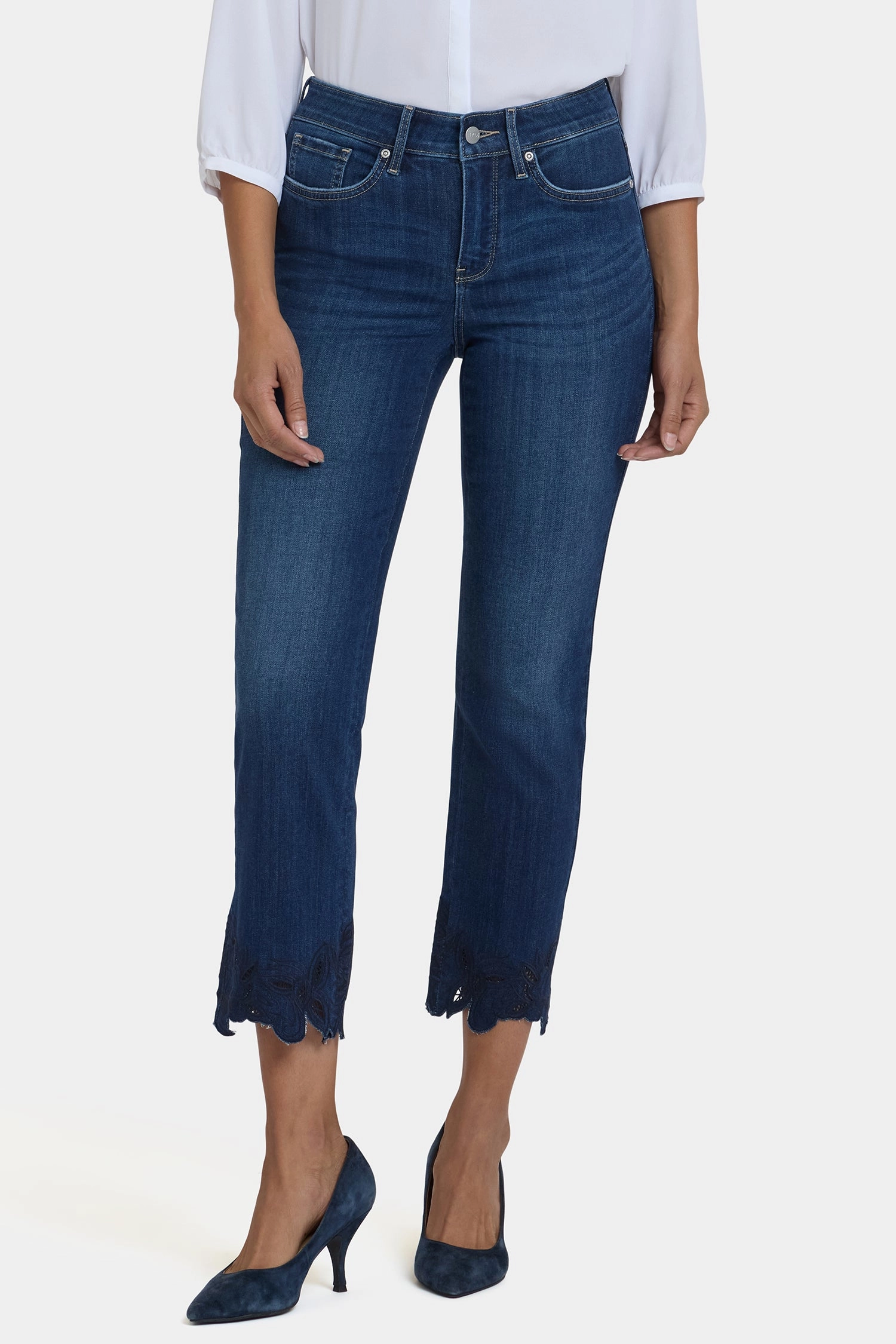 Marilyn Straight Ankle Jeans In Petite - Wonderland Low Impact Manufacturing Travel Outfit Music Event