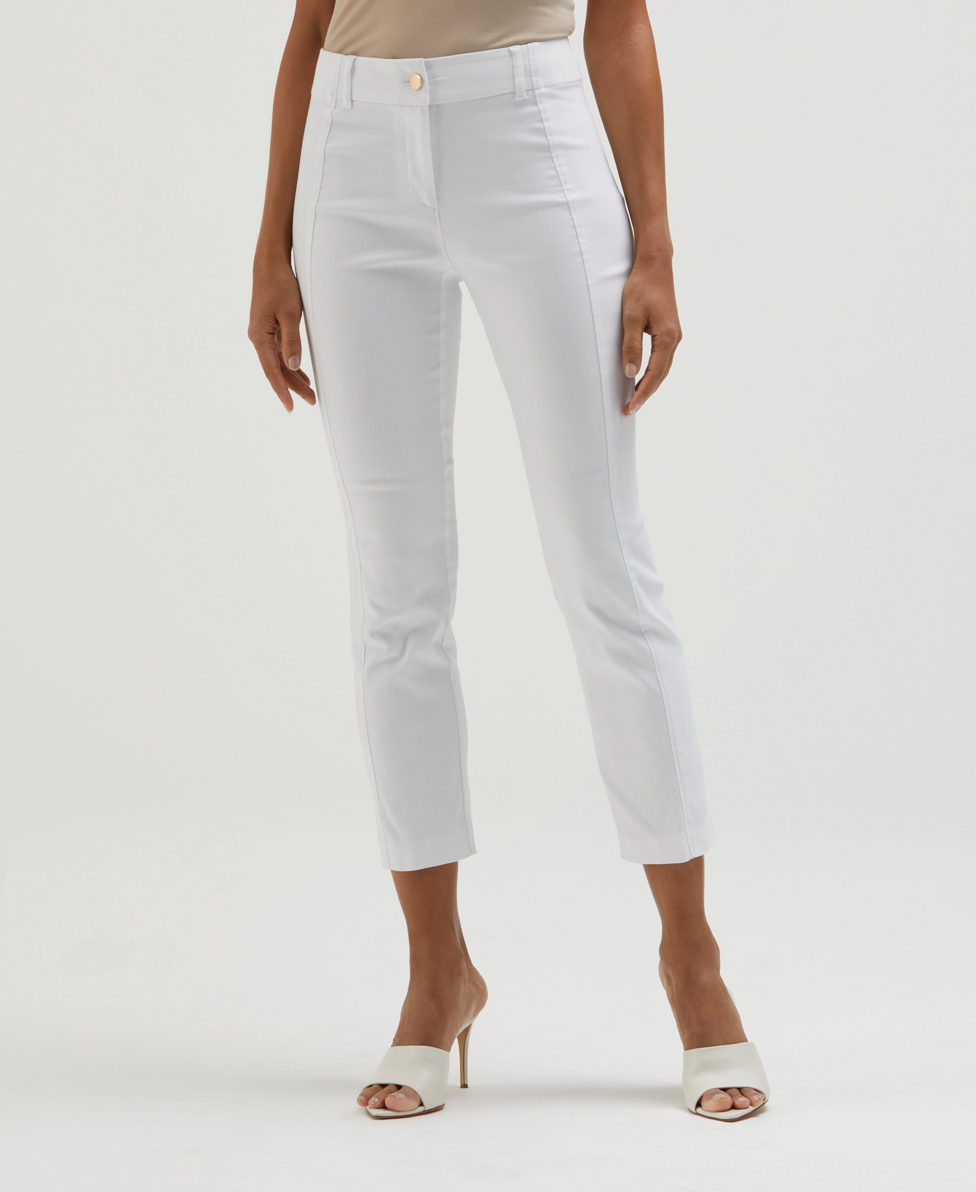 Cozy Comfort Wear Satin Luxe Straight Leg Crop Pant