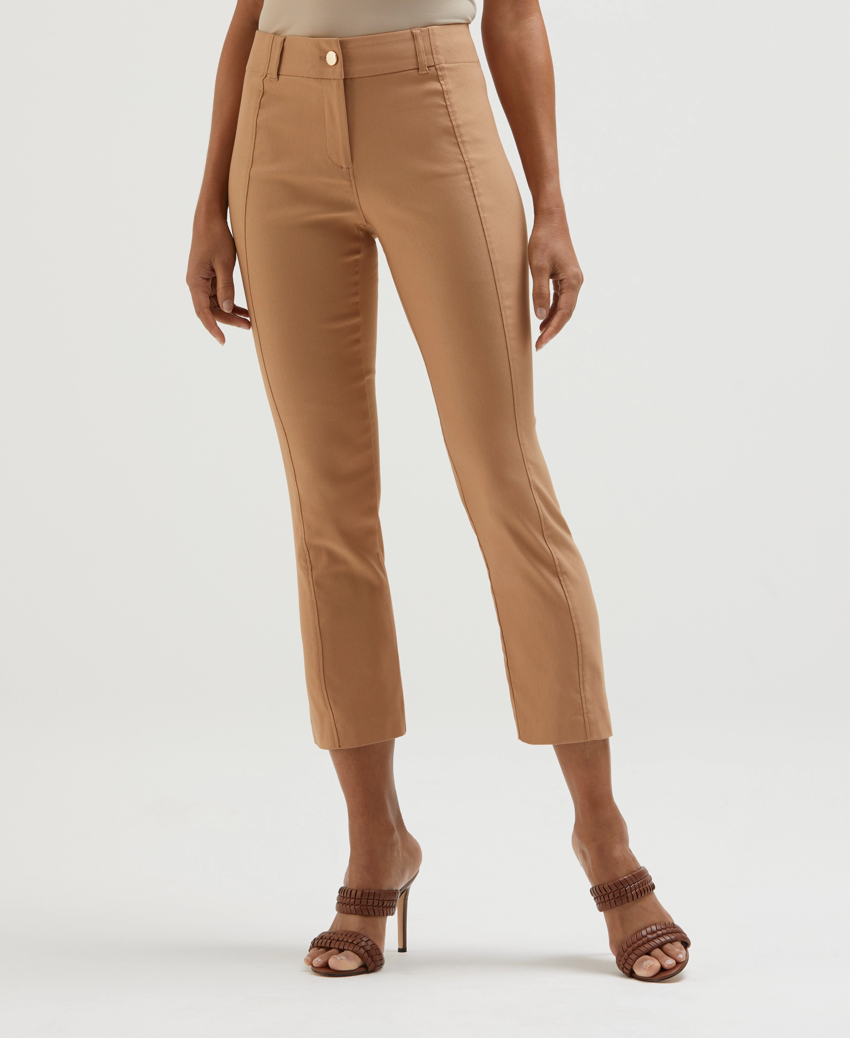 Allergen Free Processing Satin Luxe Straight Leg Crop Pant