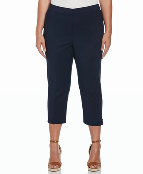Chilly Layer Satin Twill Capri With Grommets