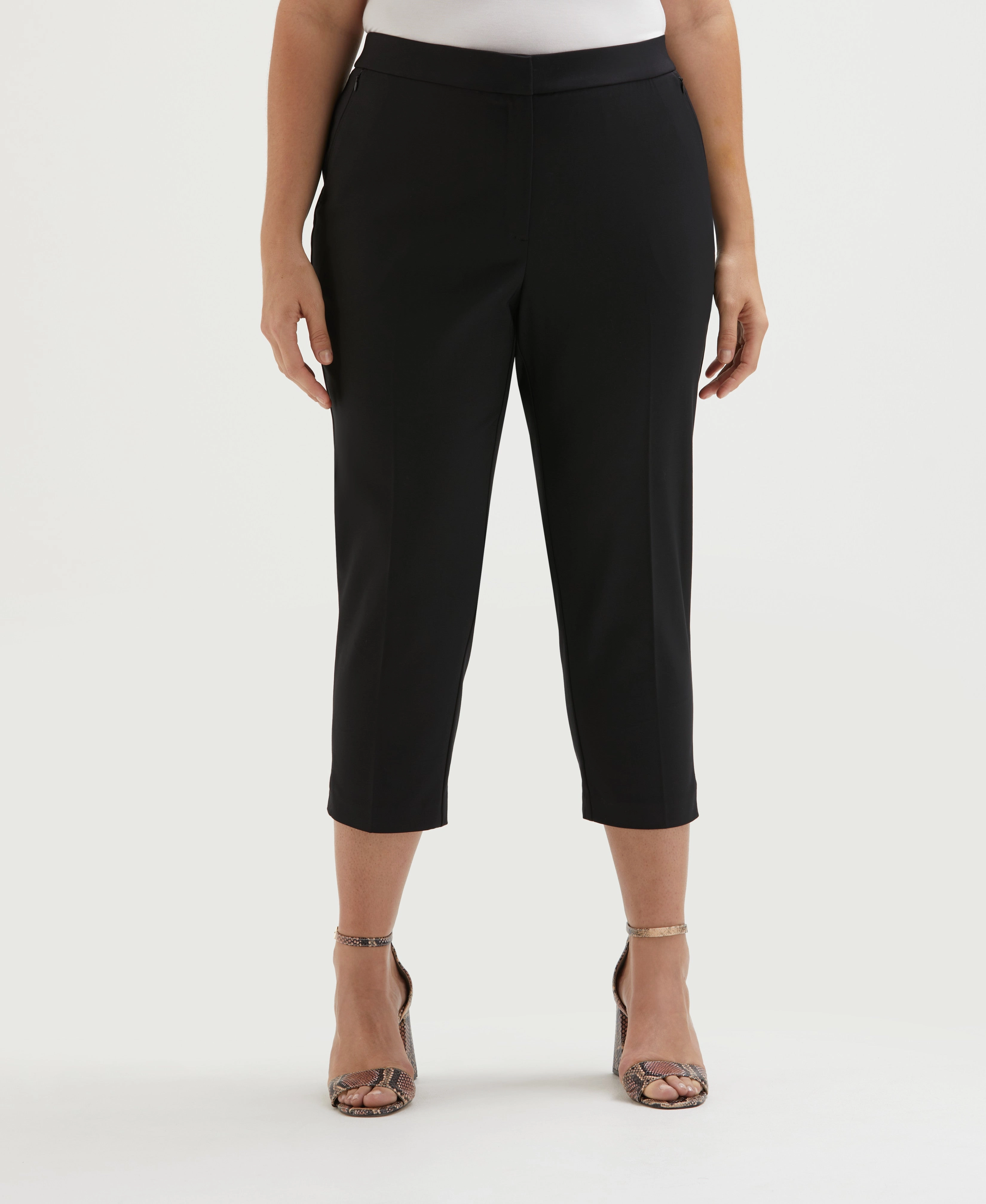 Cozy Choice Satin Twill Capri With Grommets