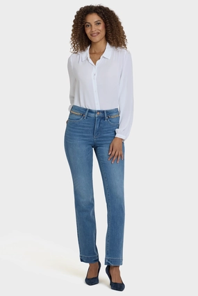 Marilyn Straight Jeans In Petite - Bastille Sea Essential Style