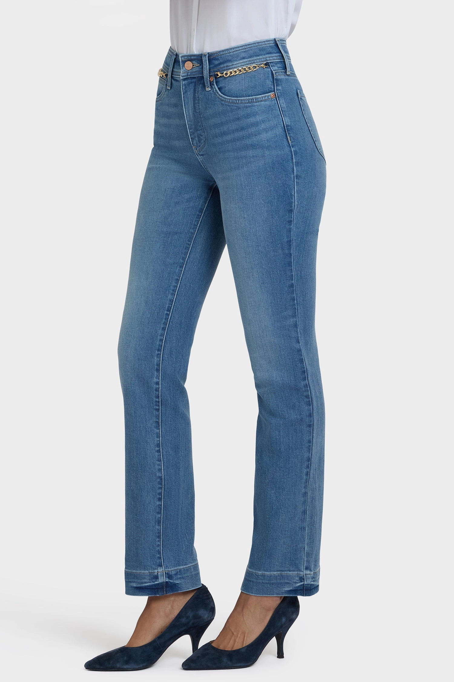 Marilyn Straight Jeans In Petite - Bastille Sea Advanced Stretch Recovery