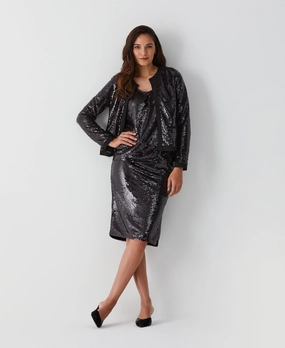 Stretchy Waist Versatile Style Sequin Set