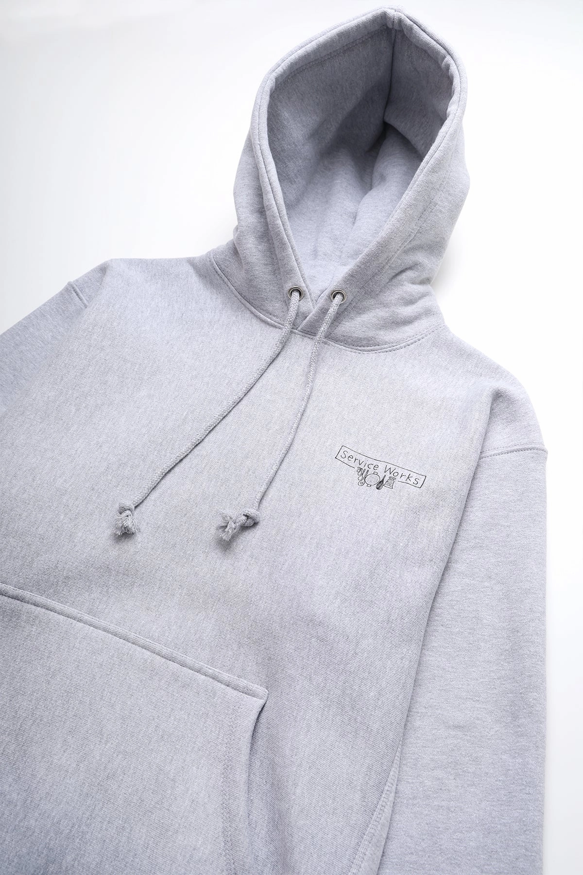 Moisture Wicking Fibers Service Works - 12oz Scribble Logo Hoodie - Grey
