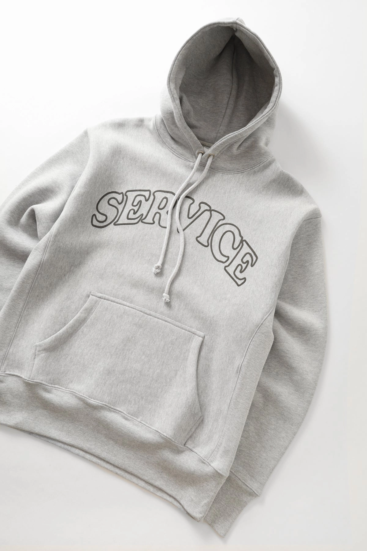 Cozy Waistband Service Works - Arch Logo Hoodie - Marl Grey