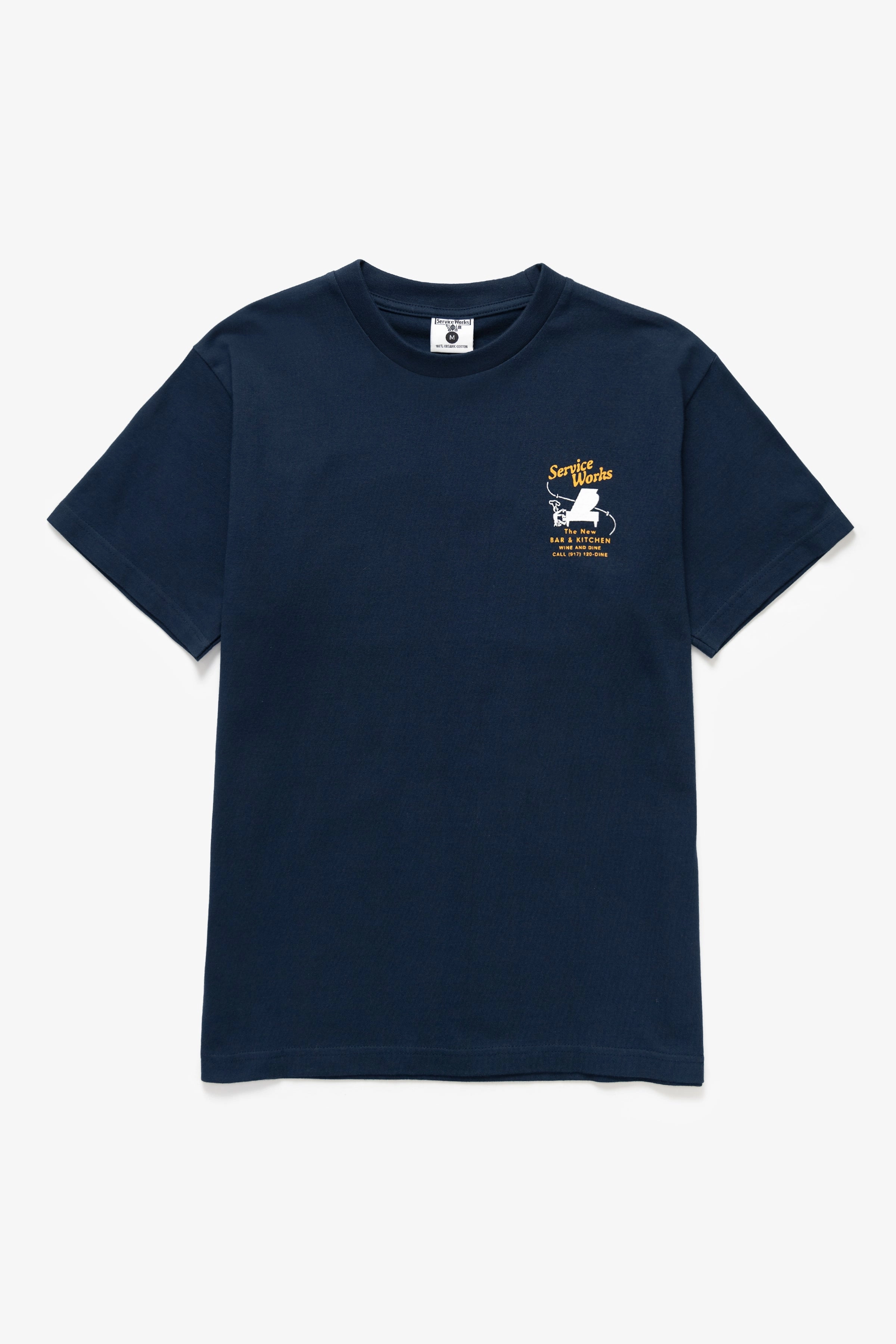 Service Works - Bar & Kitchen Tee - Navy Stylish Wearable