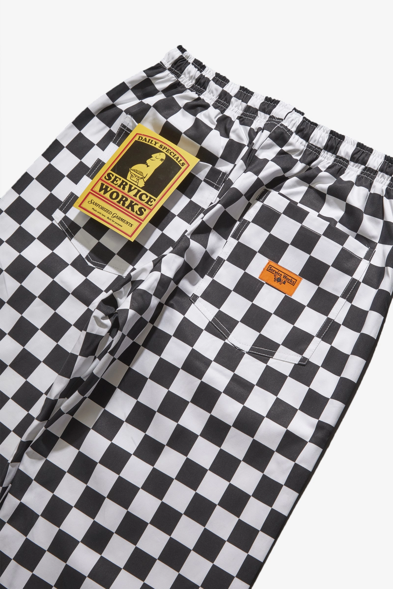 Light Reflective Details StainResistantCoating Service Works - Classic Chef Pants - Checkerboard