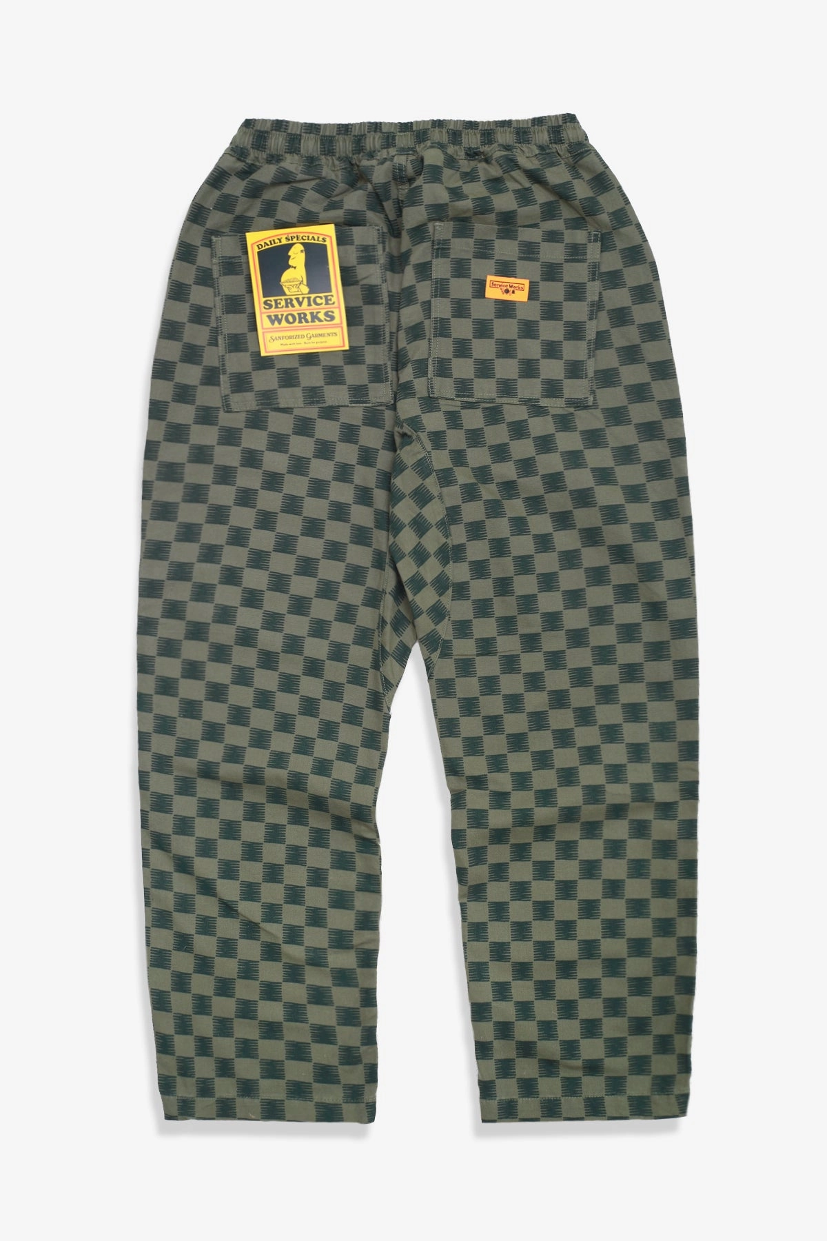 Corduroy texture Service Works - Classic Chef Pants - Green Checker