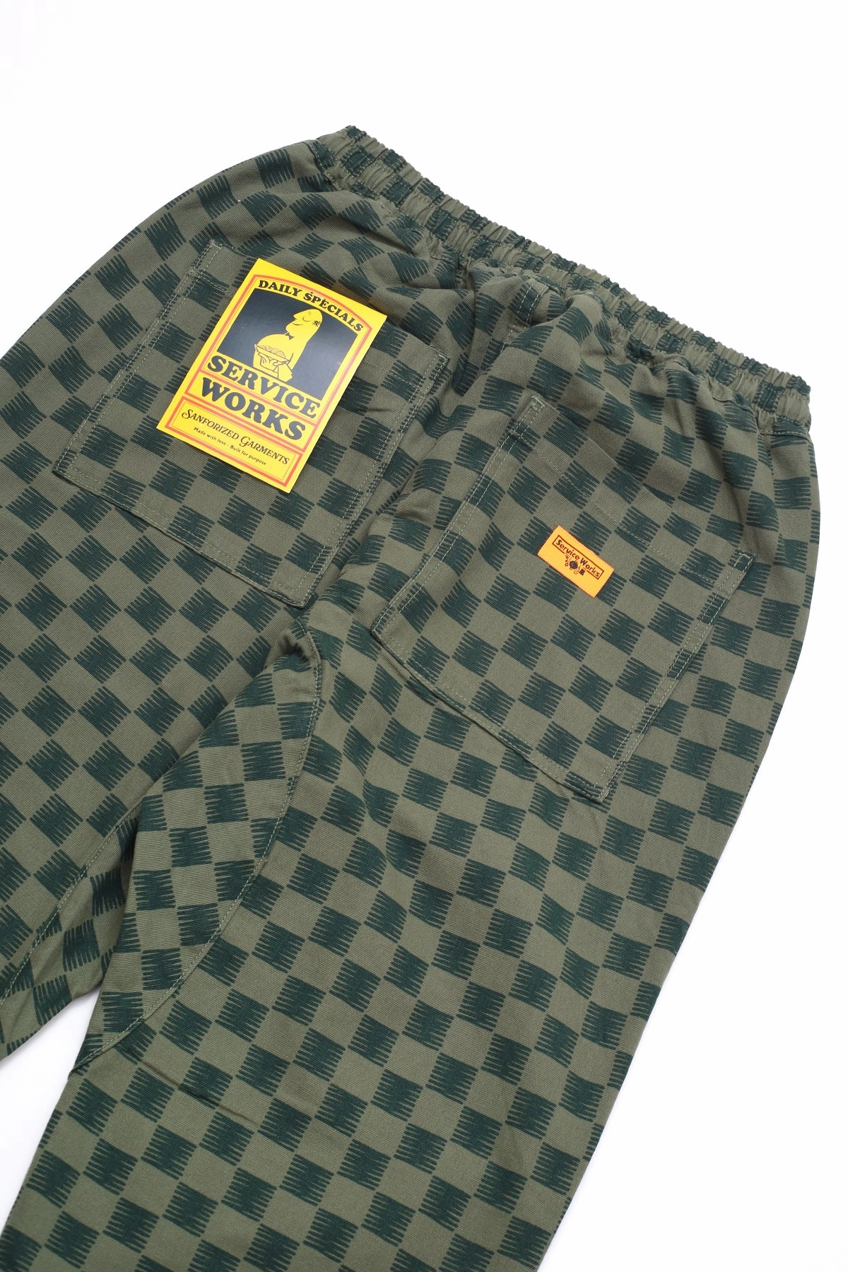 Adaptable Fit Service Works - Classic Chef Pants - Green Checker