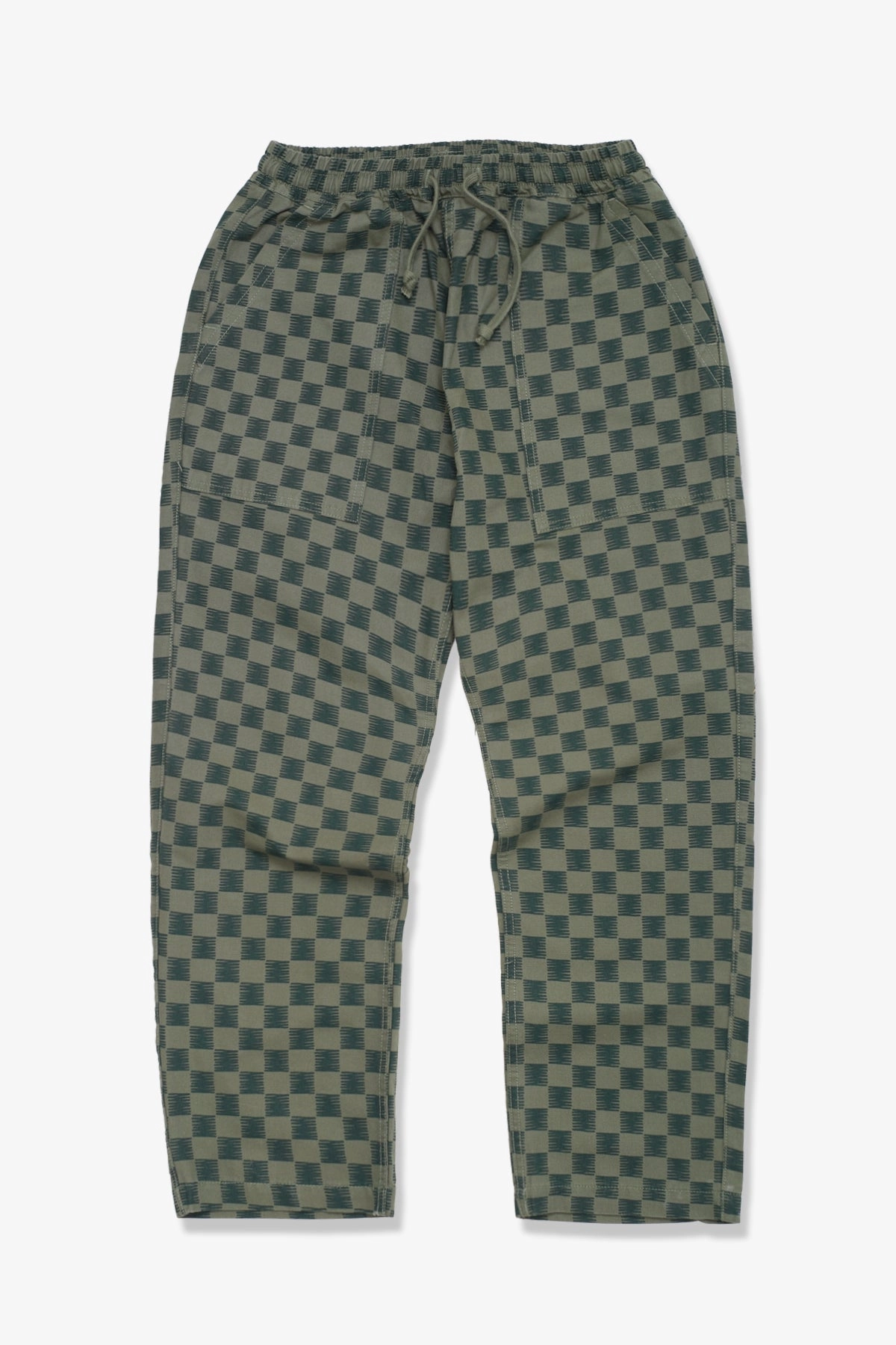 Breathable Comfort Fit Service Works - Classic Chef Pants - Green Checker