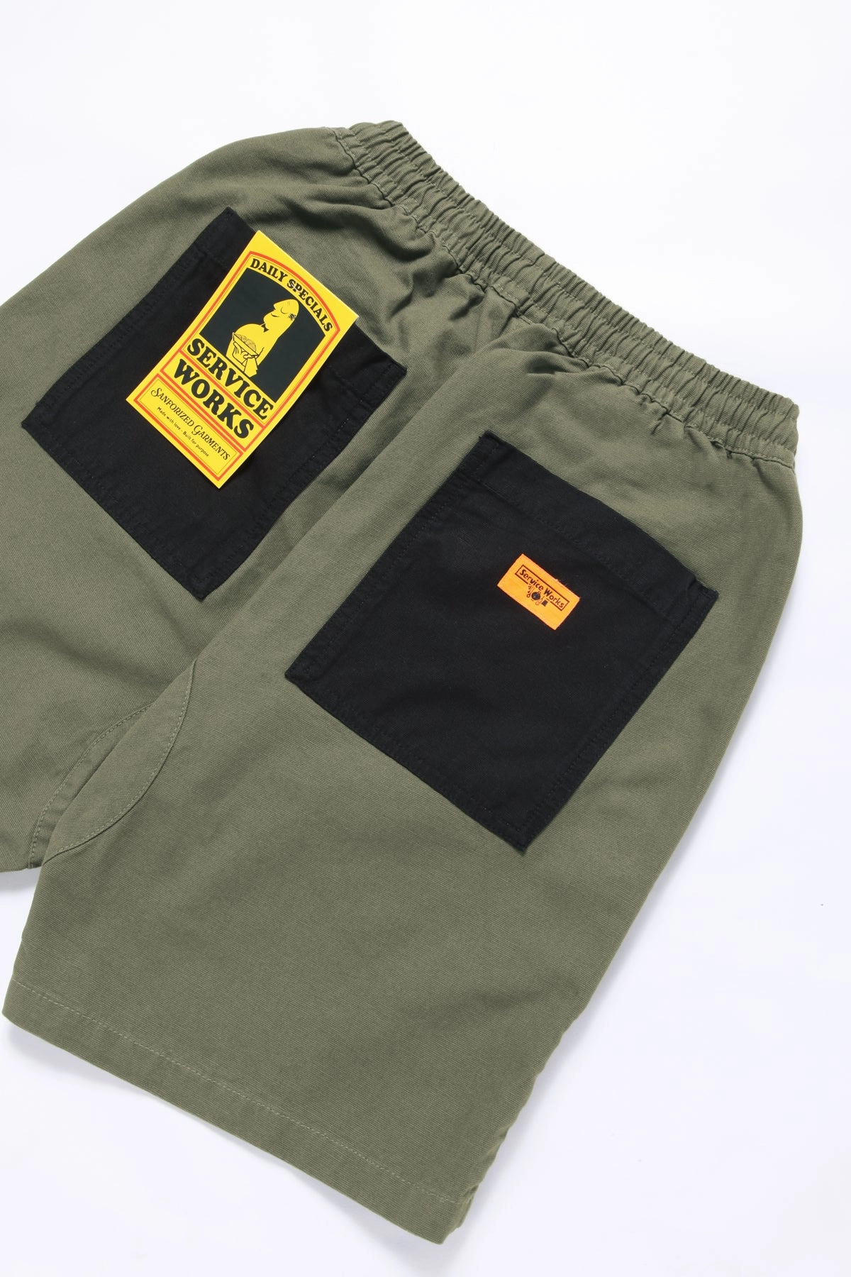 Service Works - Classic Chef Shorts - Woodland Minimal Waistband Easy Stretch Fit