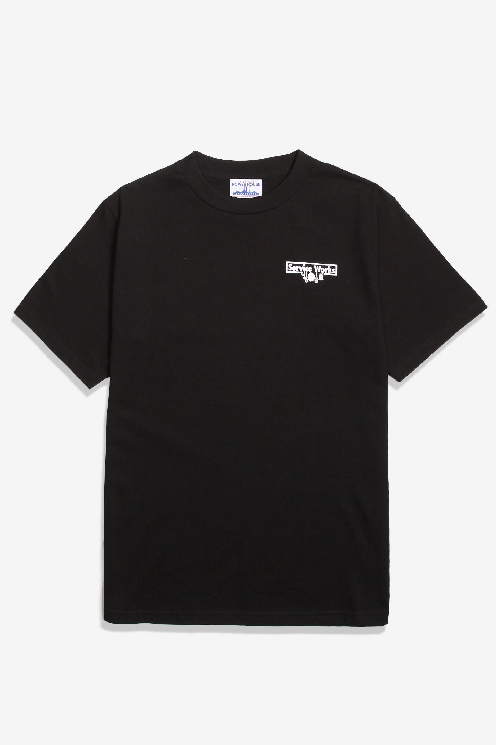 Service Works - Heavyweight Logo Tee - Black spandex blend Summer Fashion