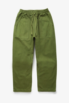 FunctionalZipper Perfect Comfort Service Works - Herringbone Chef Pants - Pesto