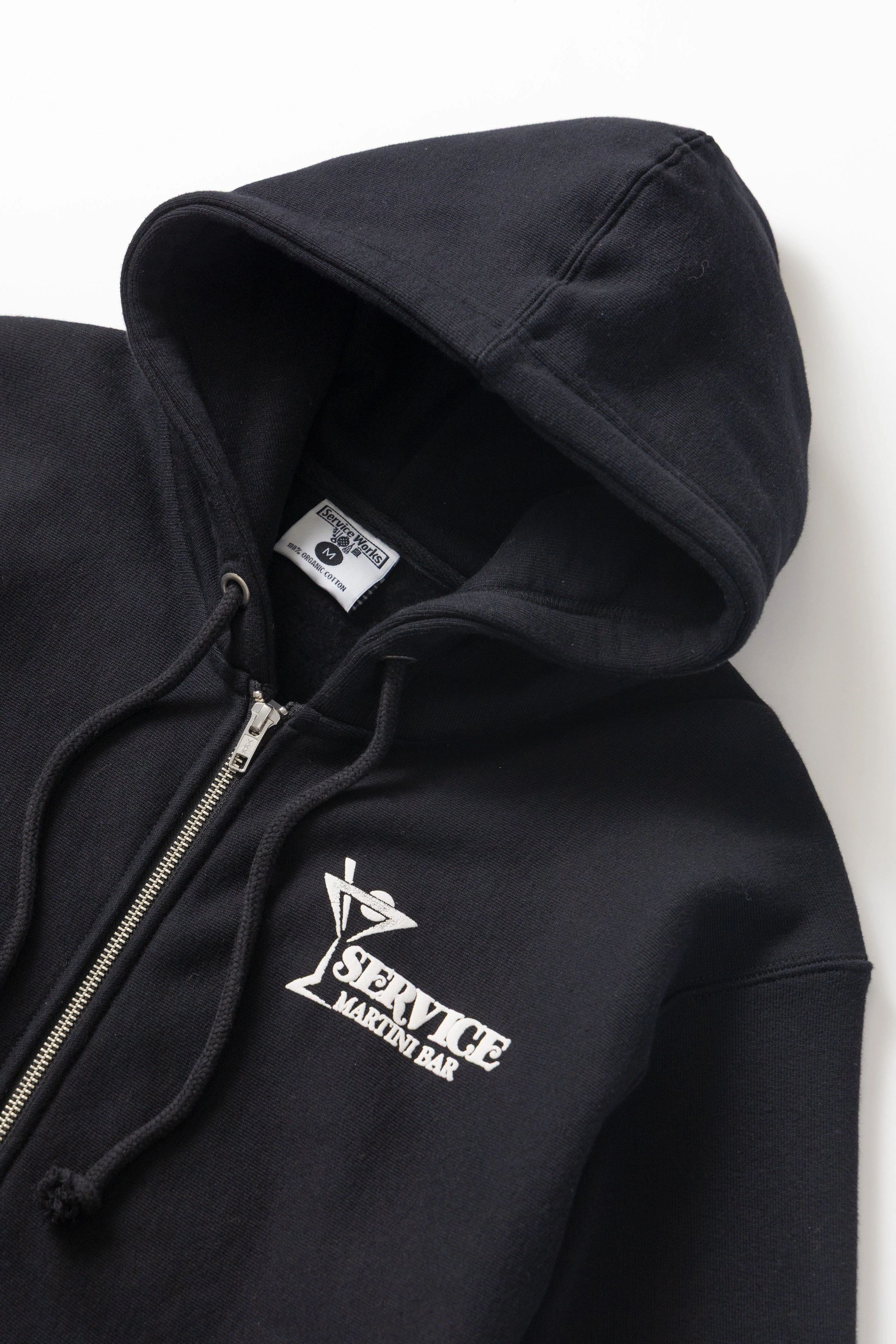 Layered Comfort Wear Chilly Layer Service Works - Martini Zipper Hoodie - Black