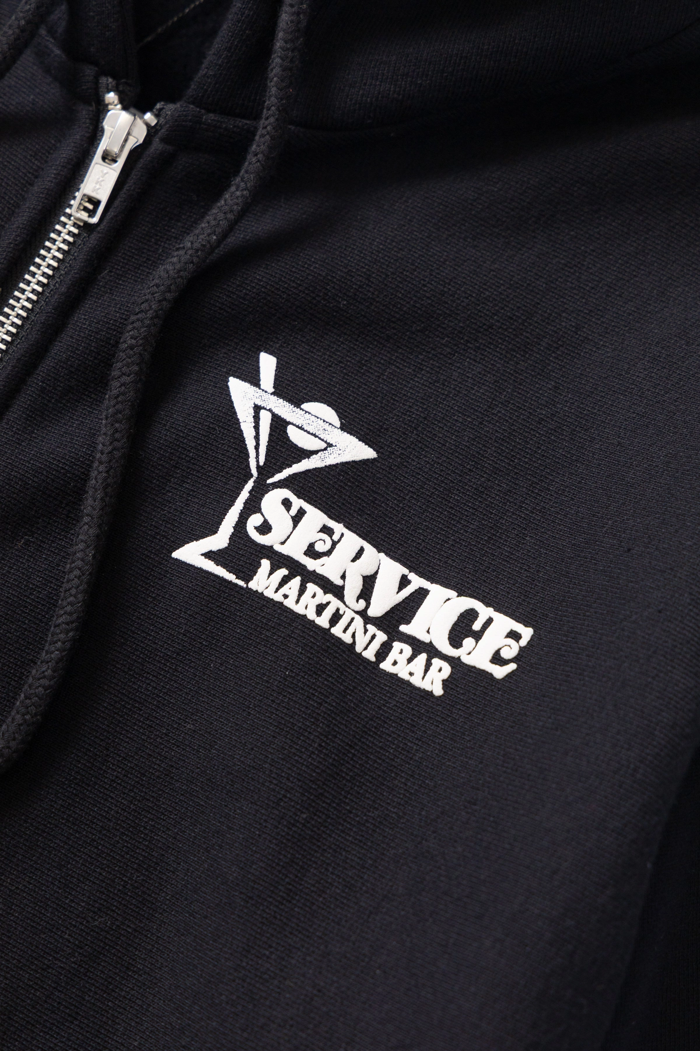 Zero Pilling Guarantee Seasonal Must-Have Service Works - Martini Zipper Hoodie - Black