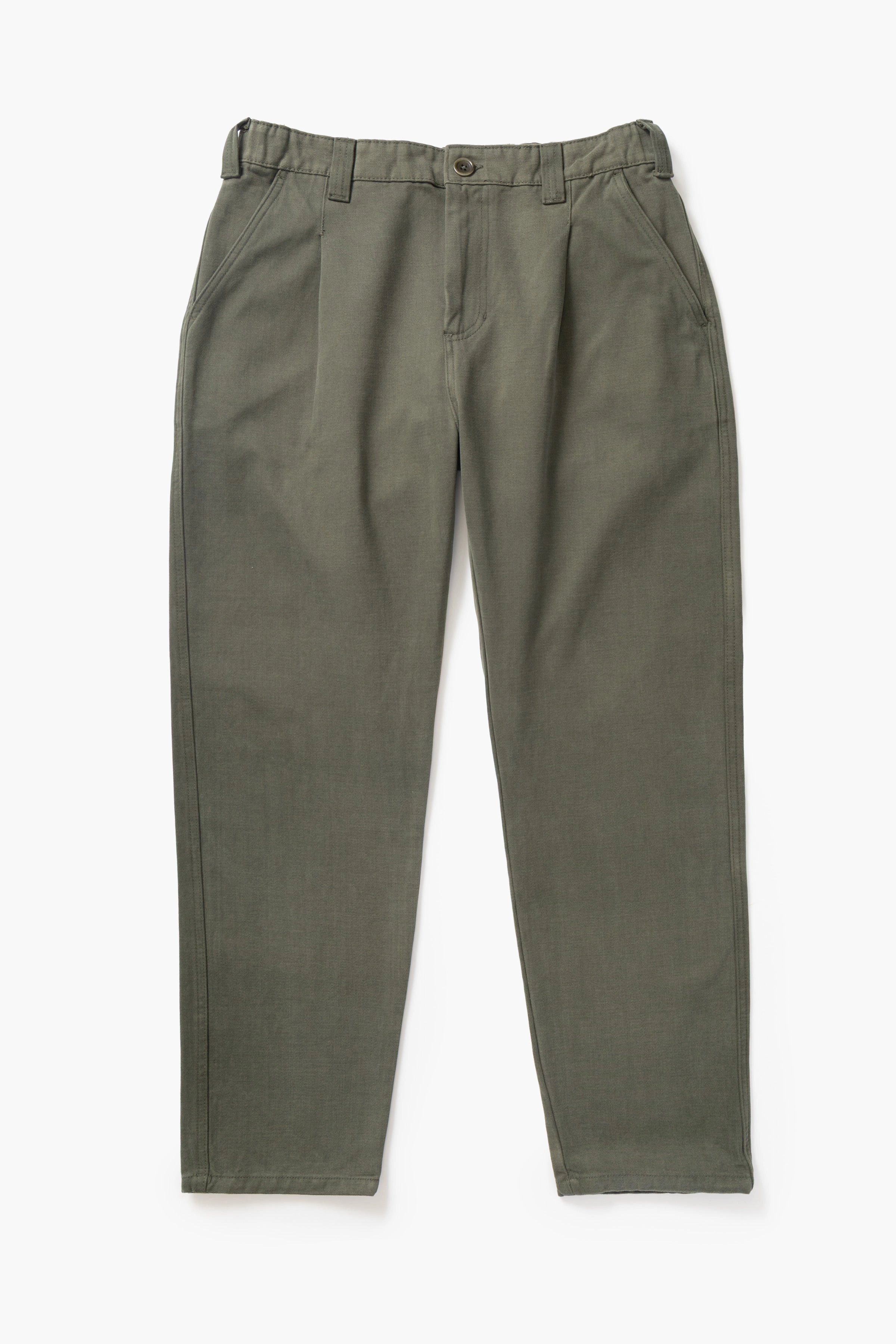 Sporty Function Tapered ankle Service Works - Moleskin Waiters Pant - Moss