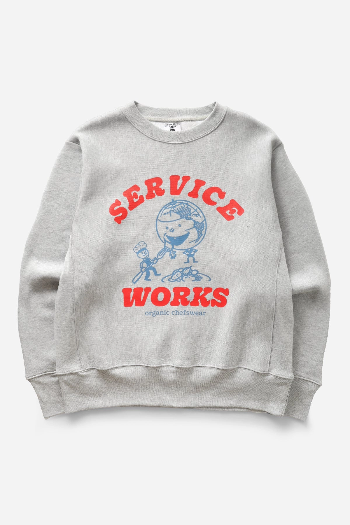 Quick Knit Service Works - Organic Chefswear Crewneck - Marl Grey