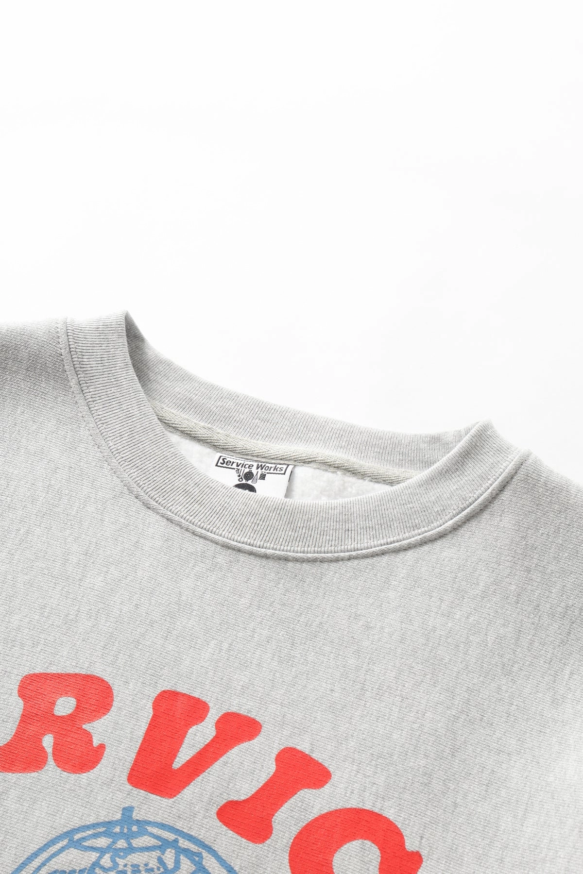 Sport Performance Fit Service Works - Organic Chefswear Crewneck - Marl Grey