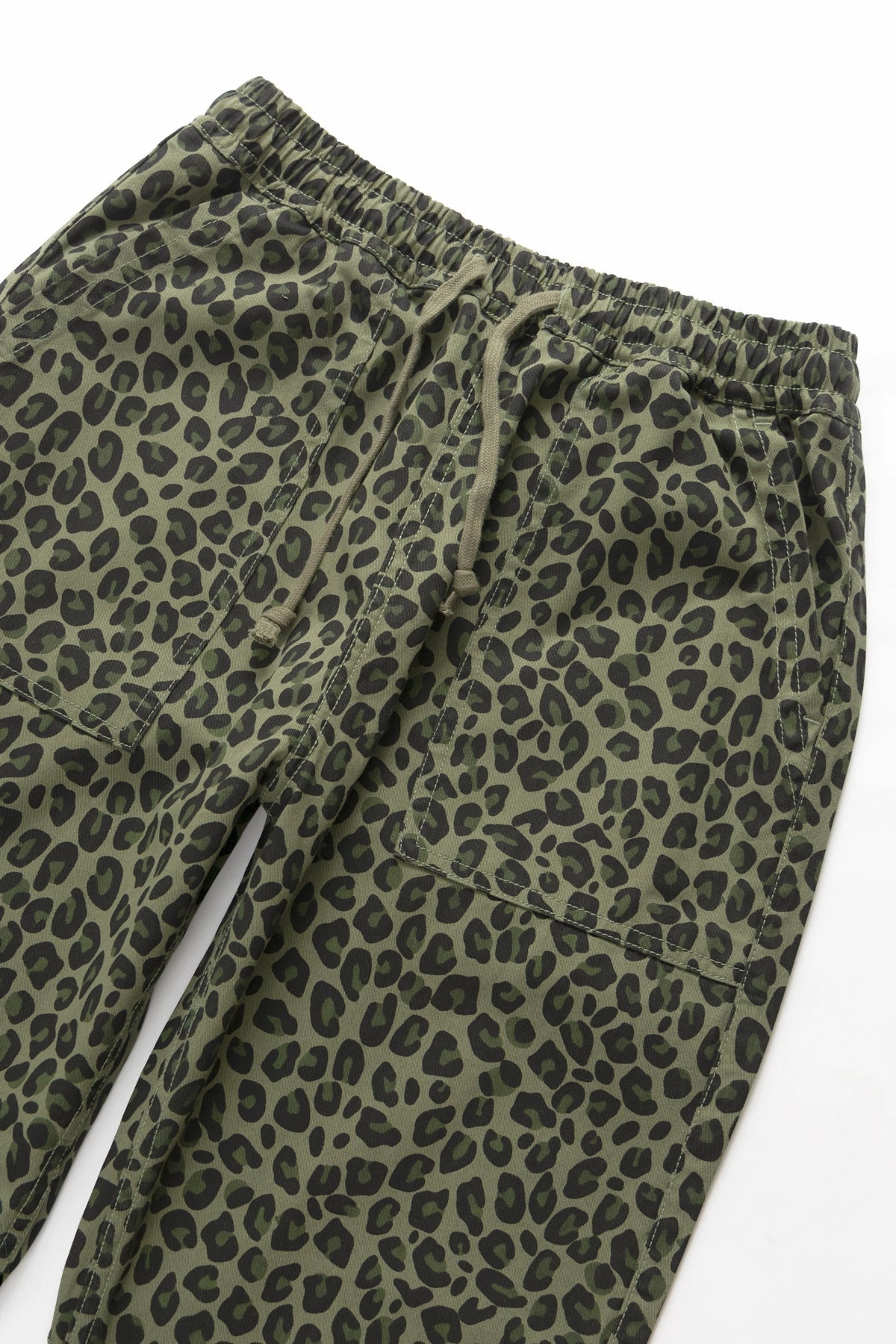 All Season Fit Everyday Comfort Fit Service Works - Patterned Chef Pants - Green Leopard