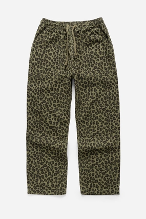 Service Works - Patterned Chef Pants - Green Leopard MoistureWickingFabric Cozy Lining