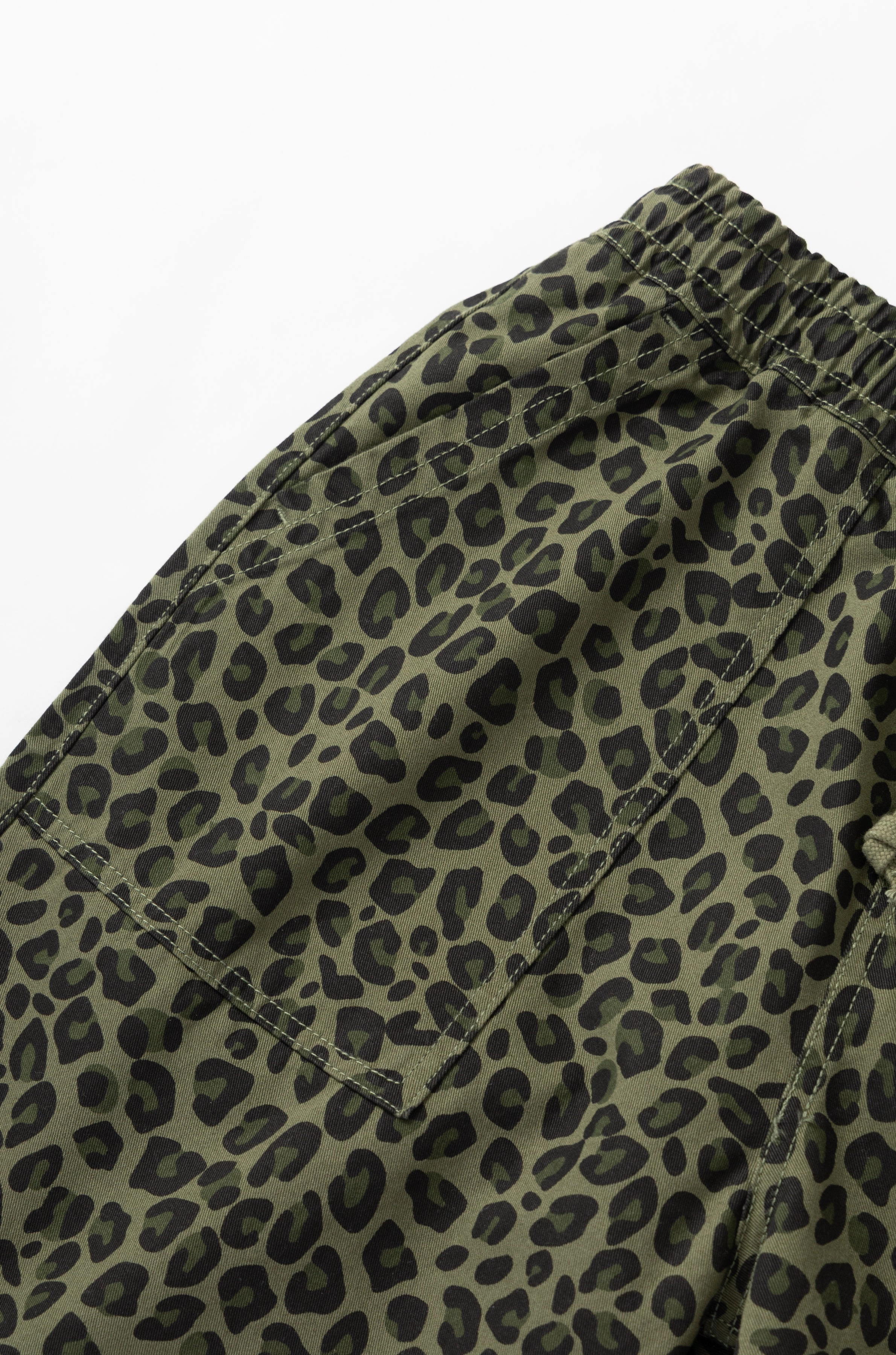 Service Works - Patterned Chef Shorts - Green Leopard Mood Wear