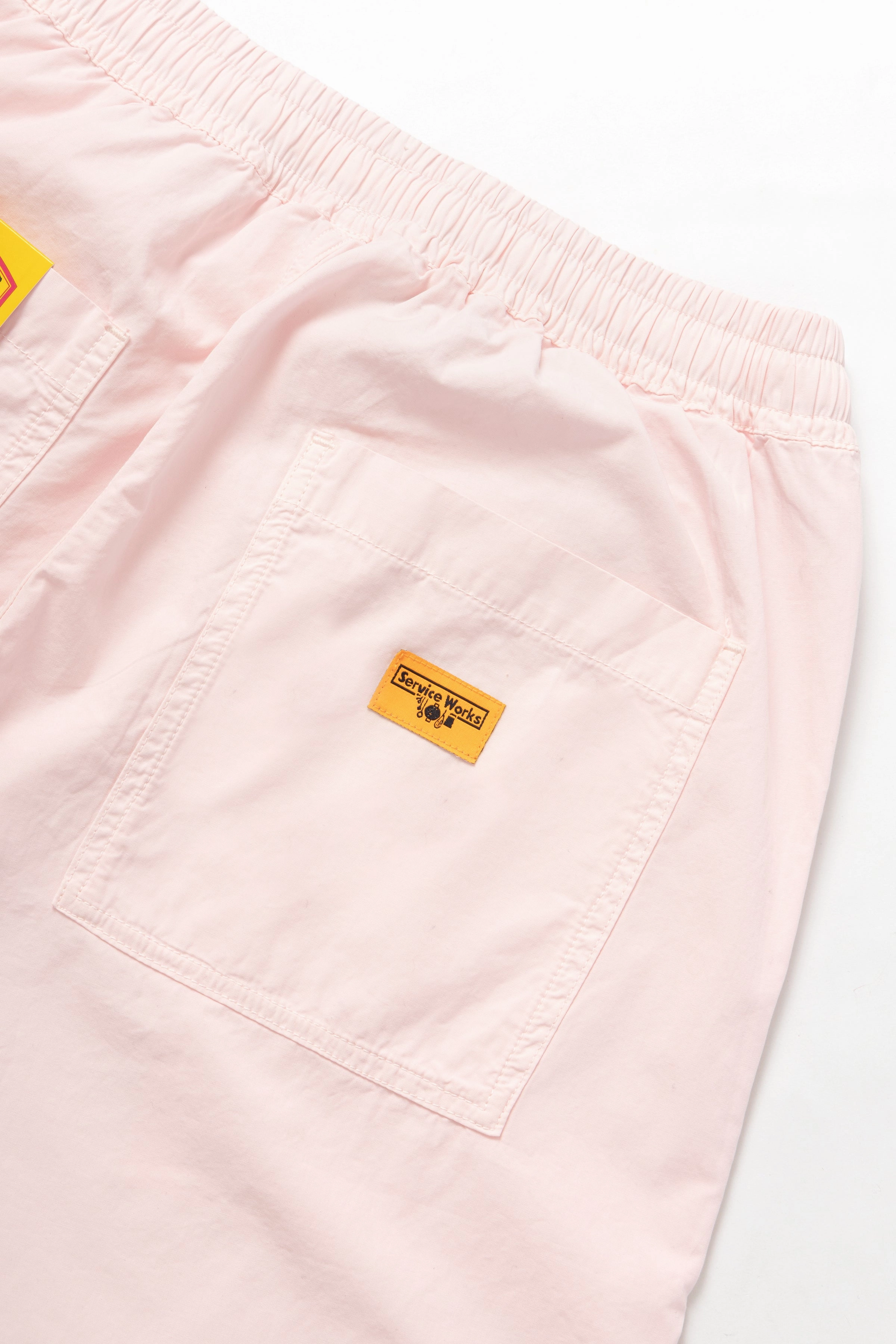 Service Works - Poplin Chef Shorts - Dusty Pink tie-dye look