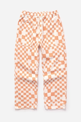 Pocket Reinforcement Tailored Fit Service Works - Printed Chef Pants - Salmon Checker