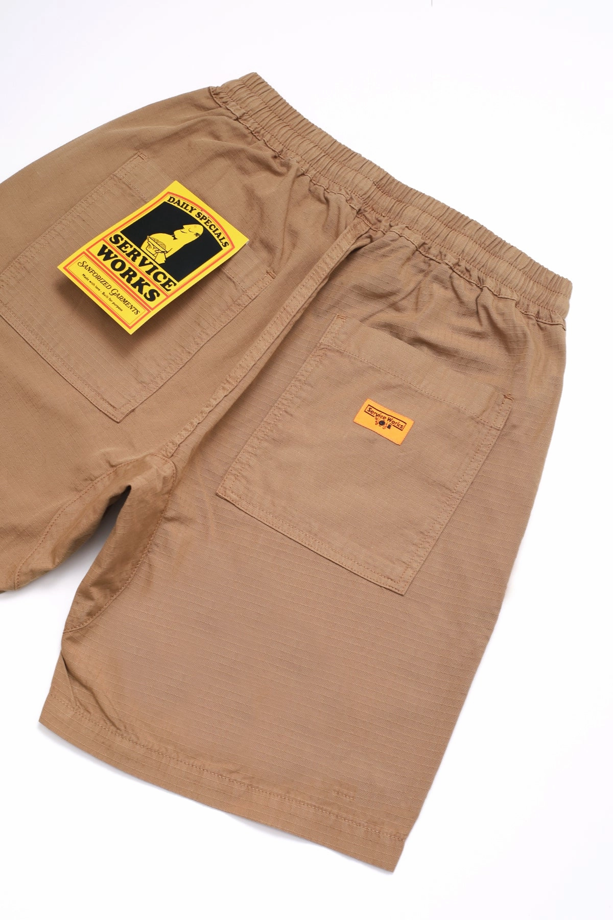 Service Works - Ripstop Chef Shorts - Mink Quick Dry Wear Fit Comfy Active Wear