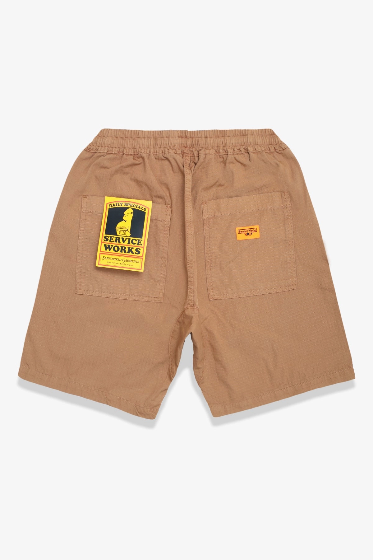Sweat Wicking Lining Seam Free Construction Service Works - Ripstop Chef Shorts - Mink