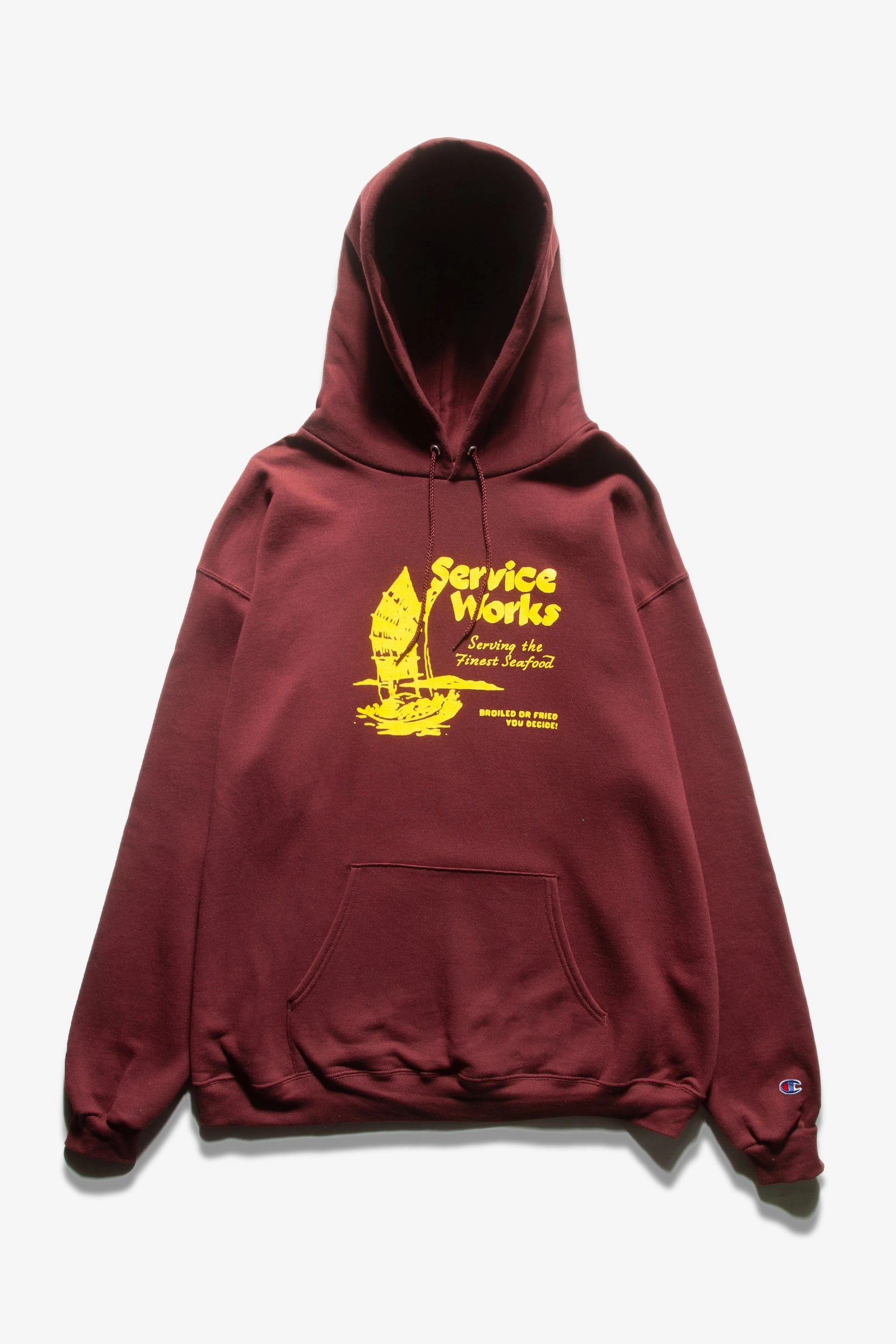 Cozy Apparel Chunky Yarn Service Works - Sail Away Hoodie - Burgundy