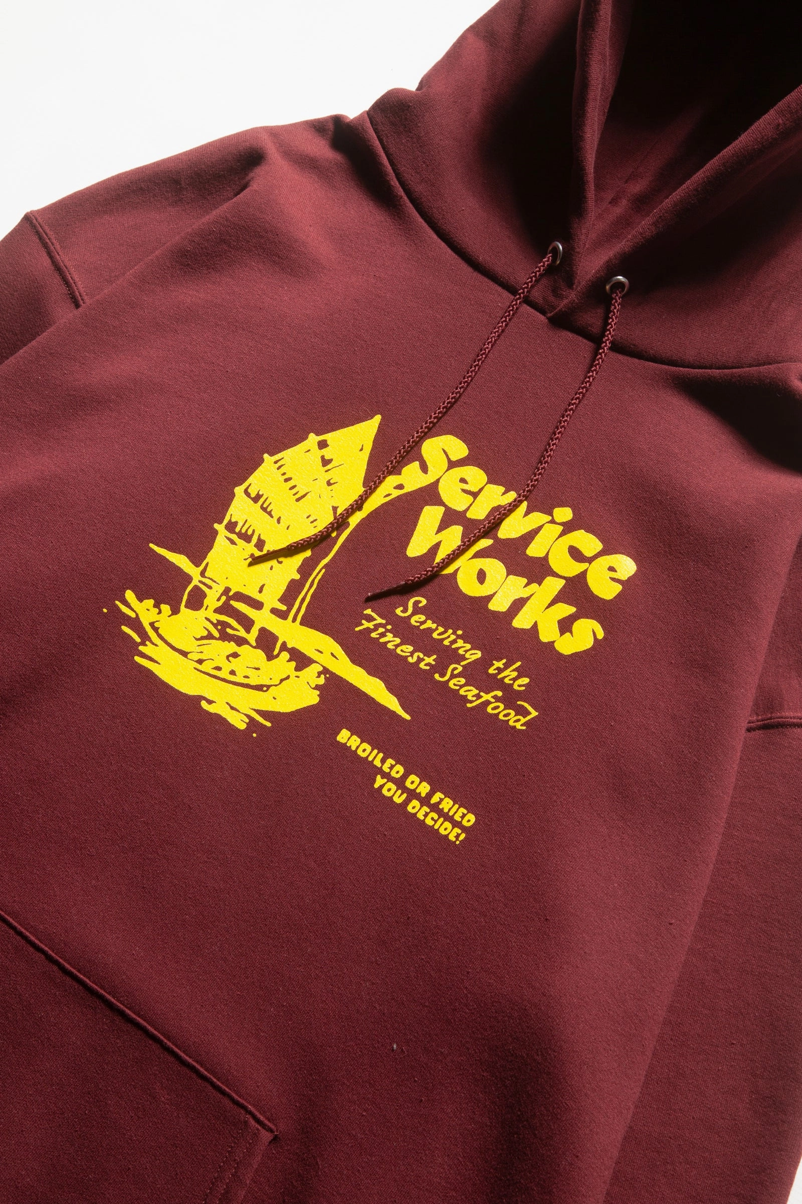 Service Works - Sail Away Hoodie - Burgundy Microfiber Insulation Versatile Layering Piece