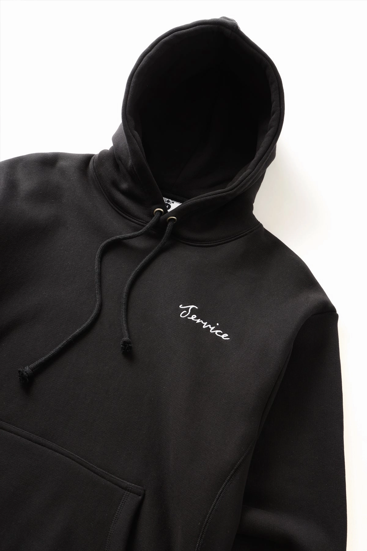 Service Works - Script Logo Hoodie - Black Layering Essential Effortless Fit
