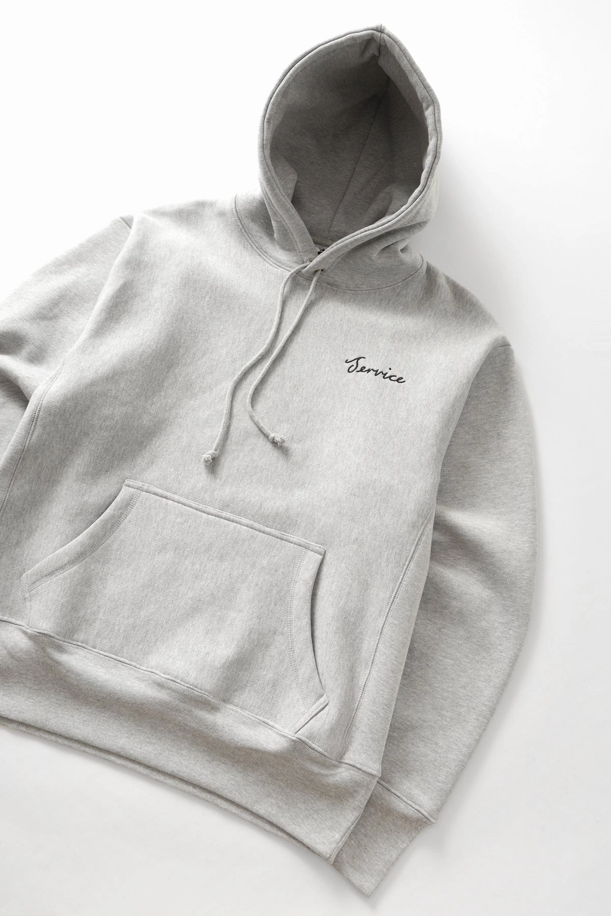 Service Works - Script Logo Hoodie - Marl Grey Colorfast Technology Stylish Wear