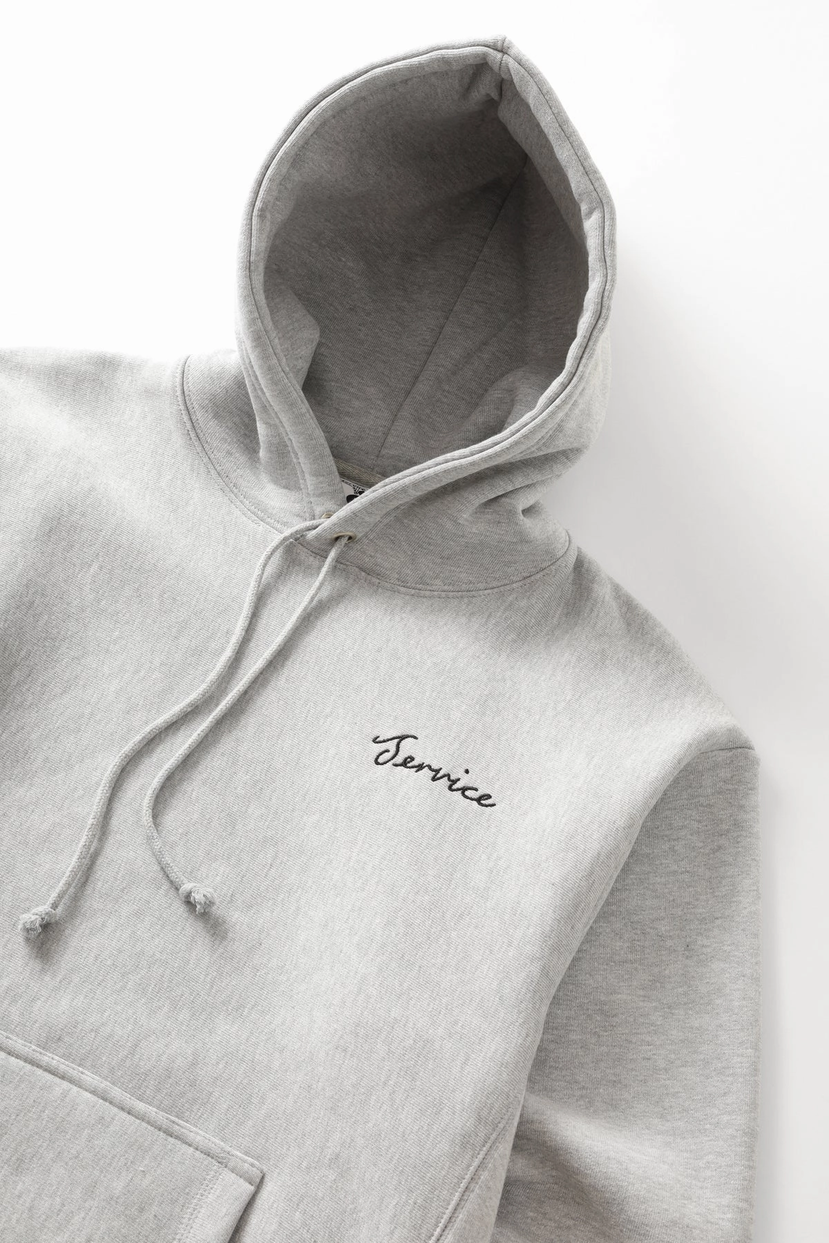 Cozy Stretch Service Works - Script Logo Hoodie - Marl Grey