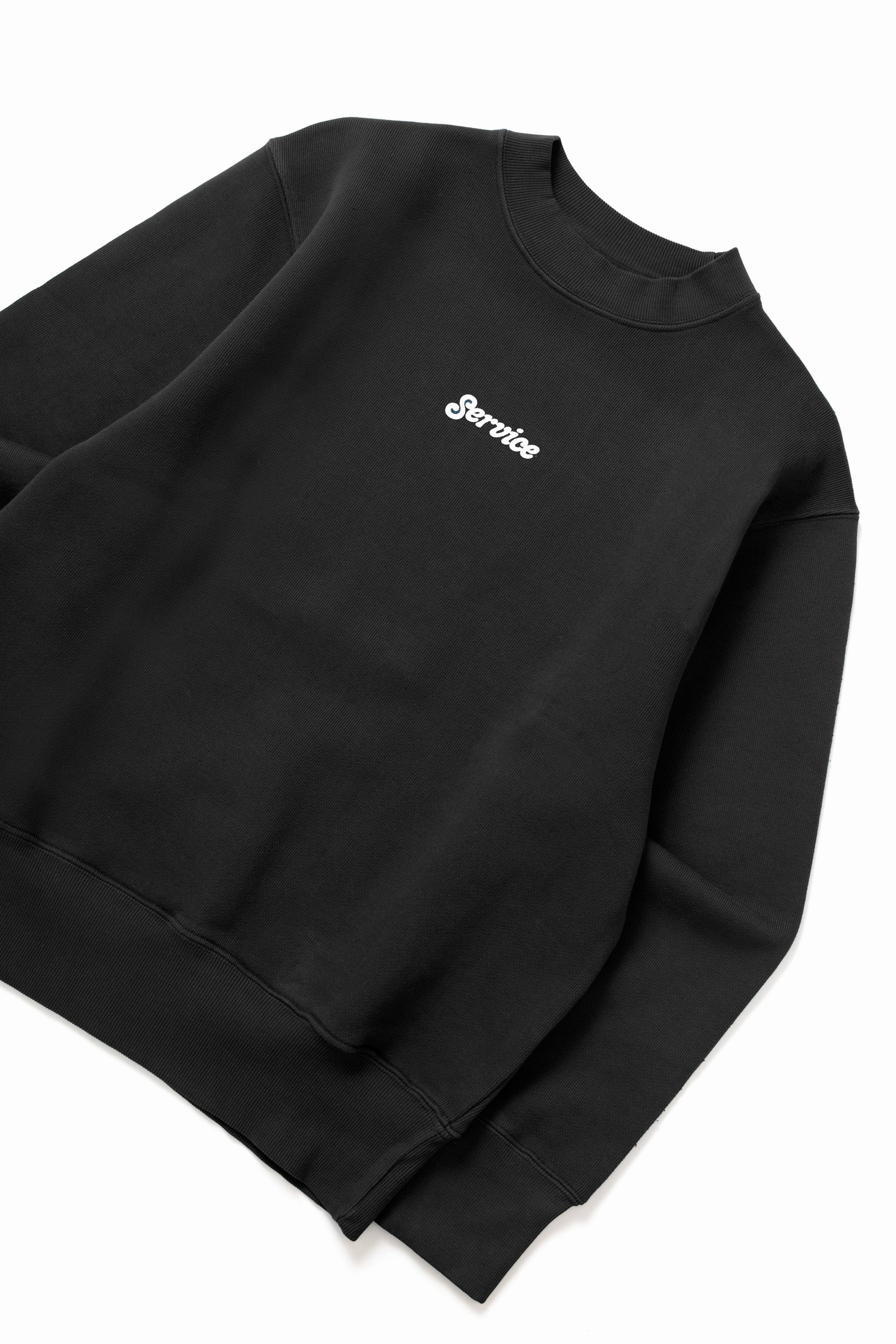 Service Works - Service Logo Crewneck - Black Comfort Stretch Fit