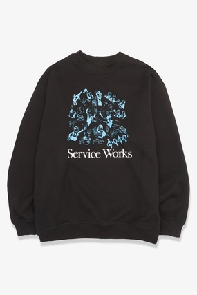 Sleek Performance Fit Service Works - Soiree Crewneck - Black