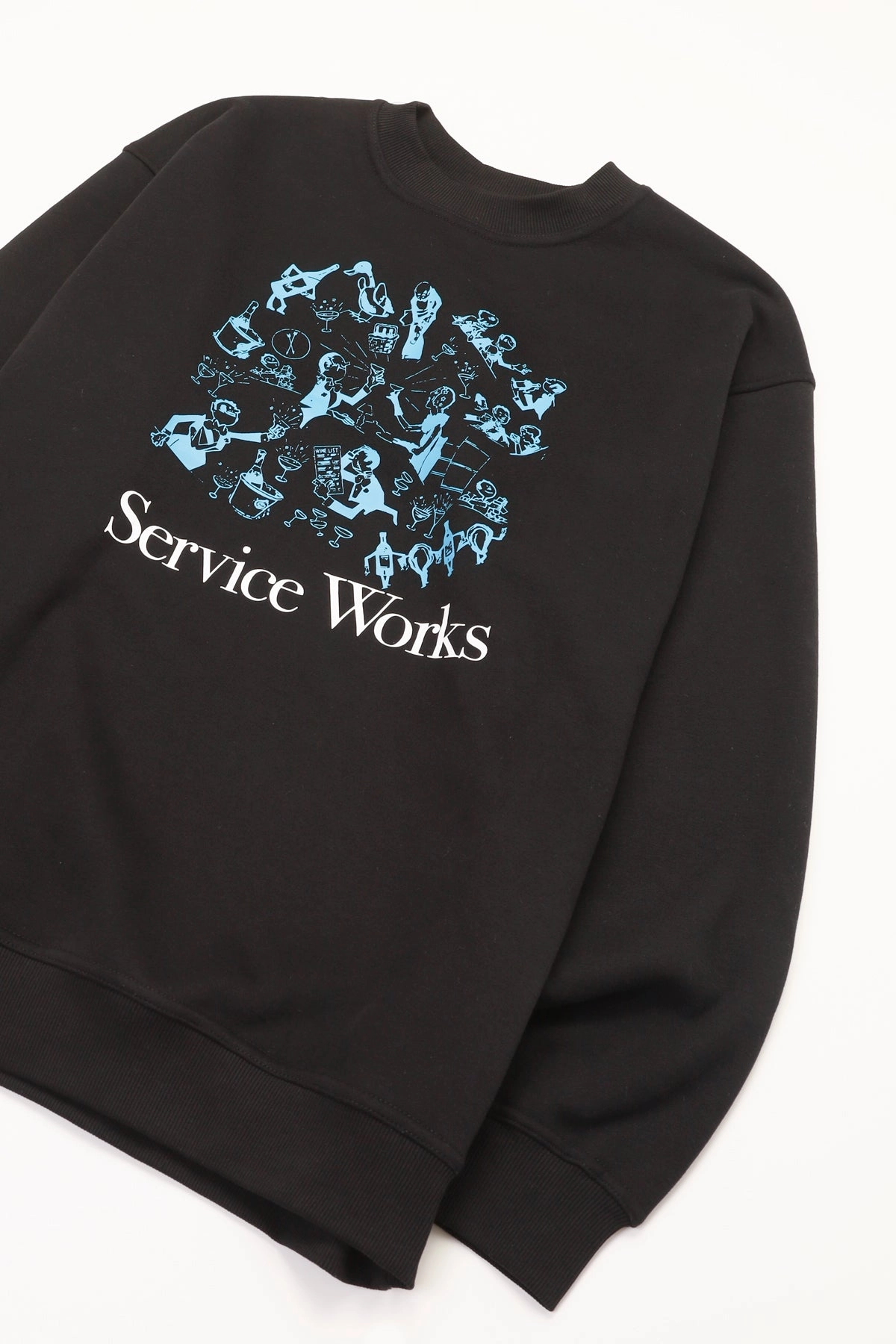 Service Works - Soiree Crewneck - Black Comfort Flex Fit