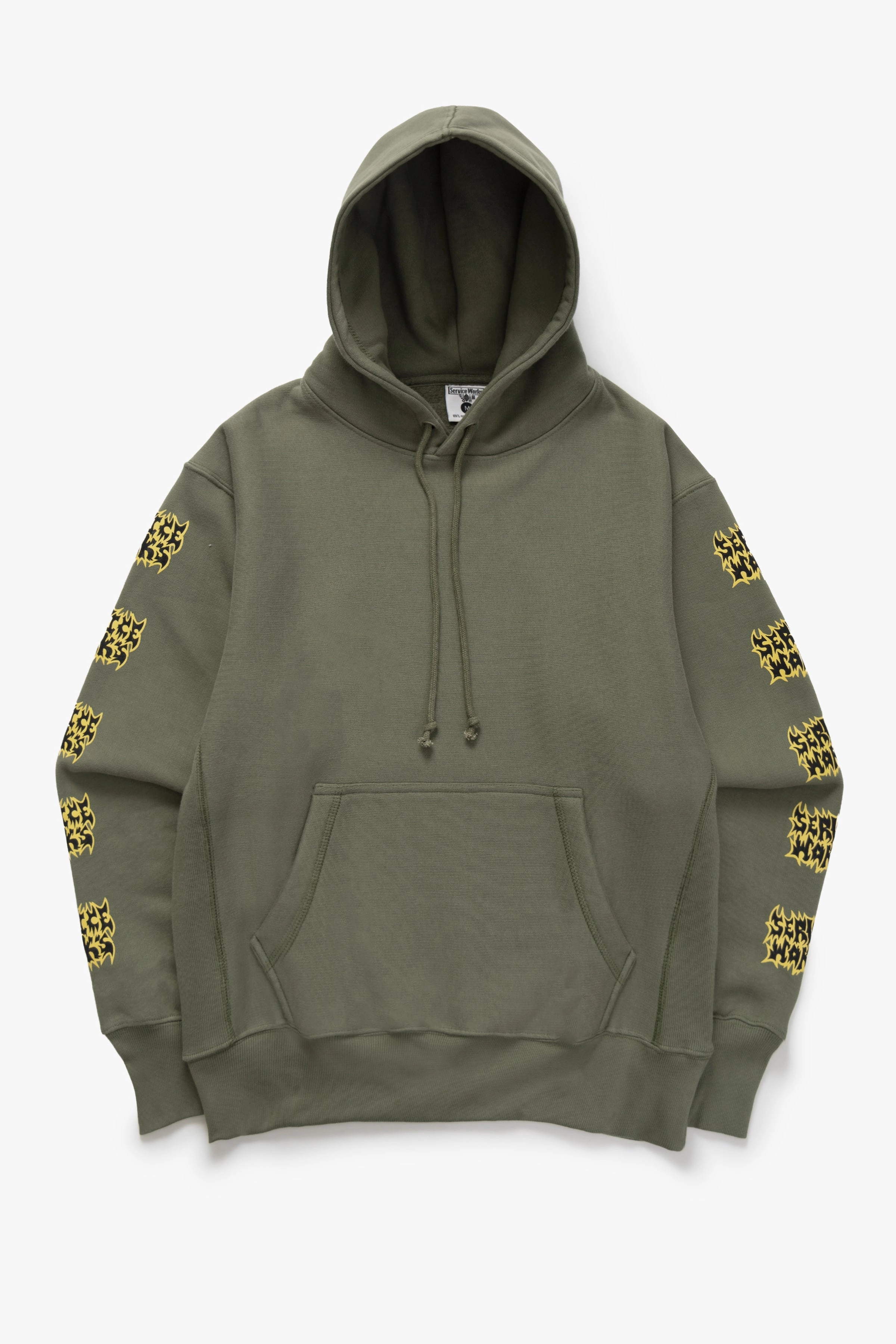 Compact Travel Design Simple Look Service Works - Thrash Hoodie - Olive