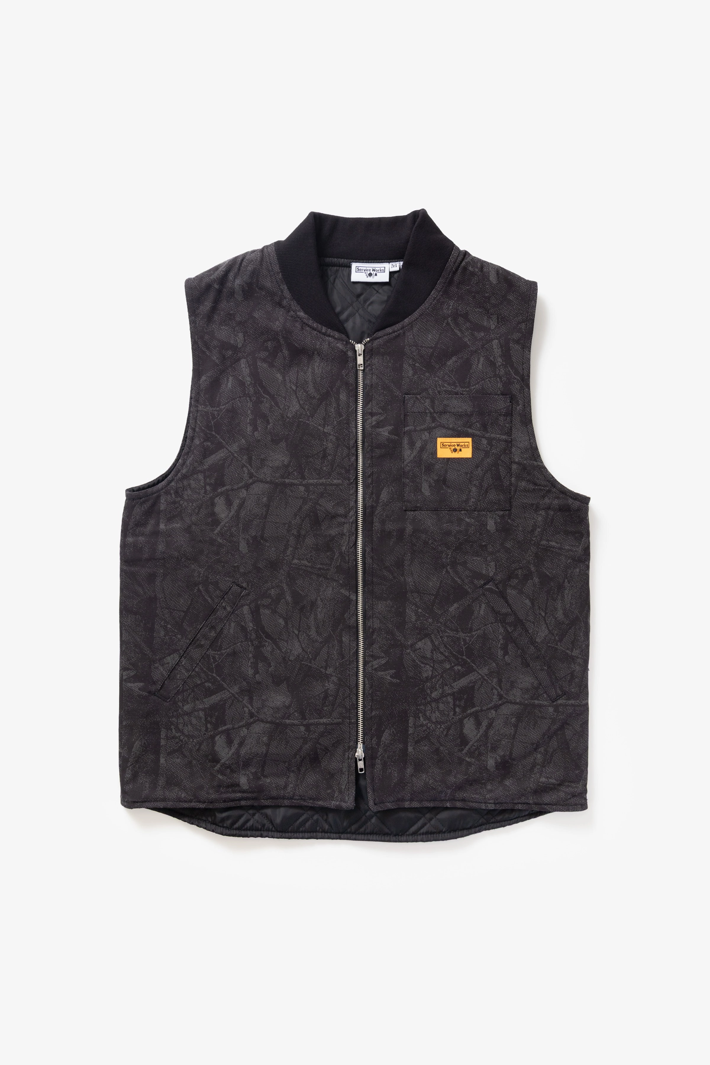 Service Works - Xerox Camo Padded Work Vest - Mono CompactStorage All Weather Protection Light Reflective Logos