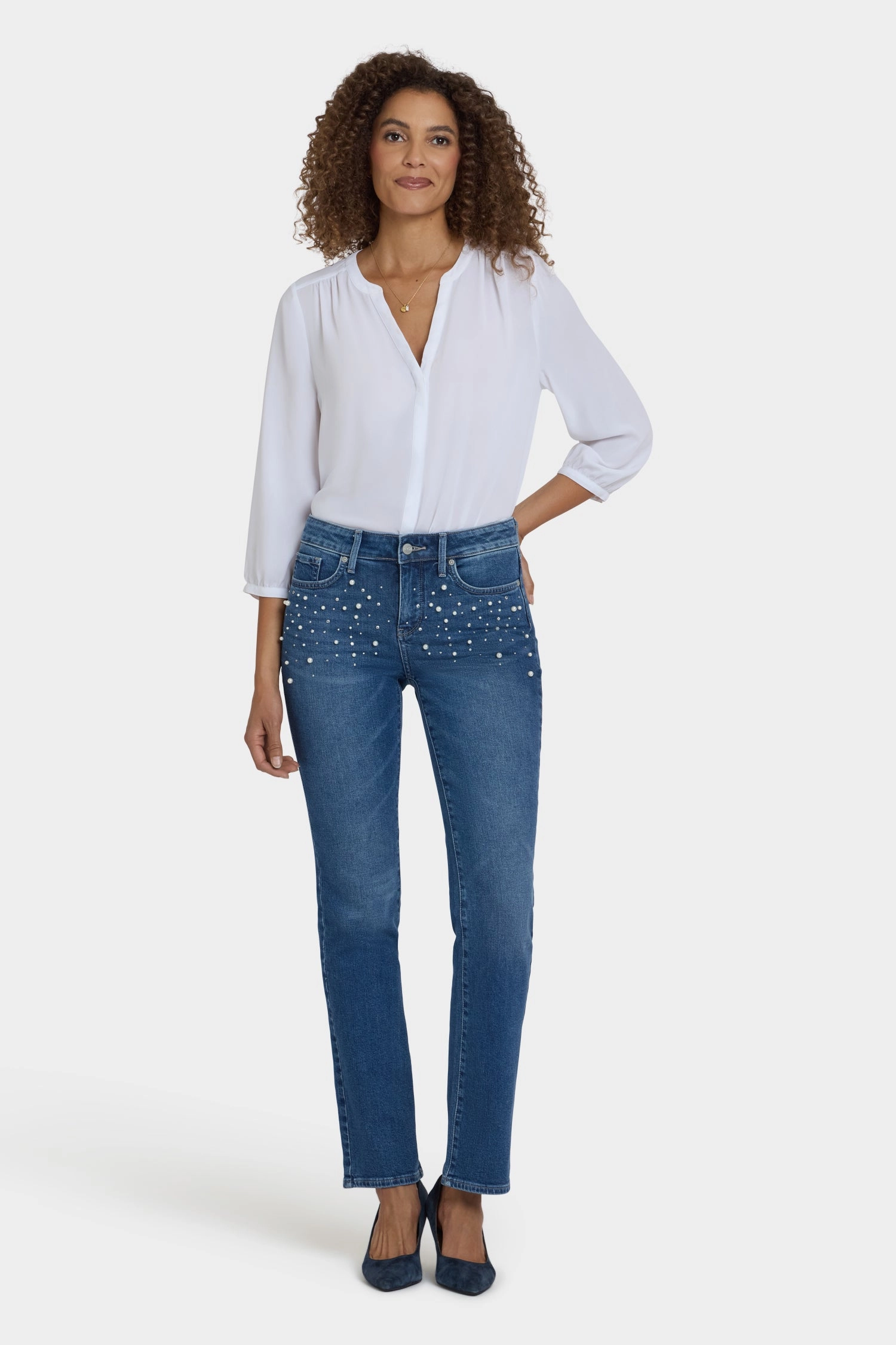Marilyn Straight Jeans - Lake Notre-Dame Lightweight Denim