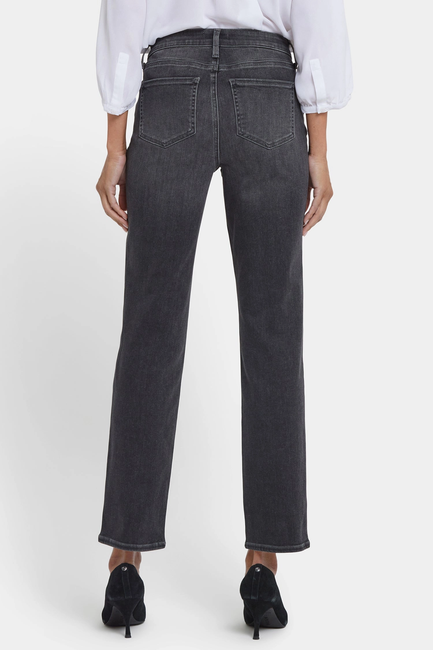 Sheri Slim Jeans In Petite - Gloomy Marais Morning Stroll Professional Wear Brunch Outfit