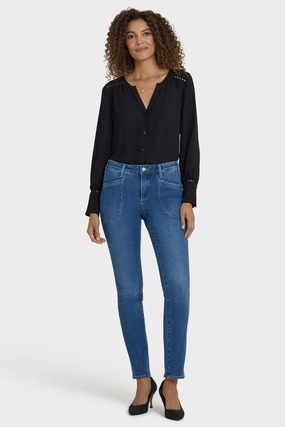 Sheri Slim Jeans In Petite - Opera Blue Urban Style