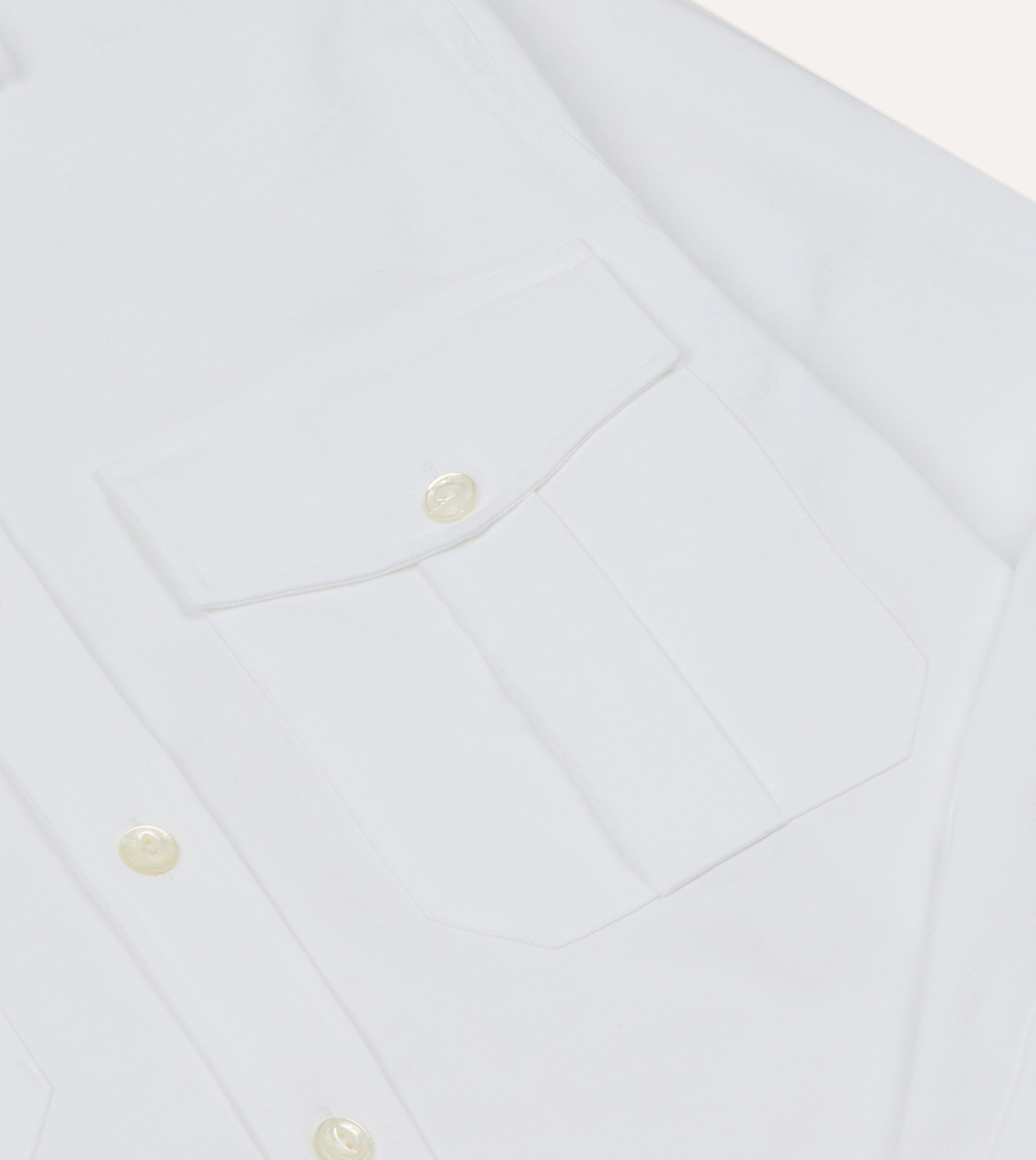 White Oxford Cotton Military Shirt Festival Fashion Tall Option