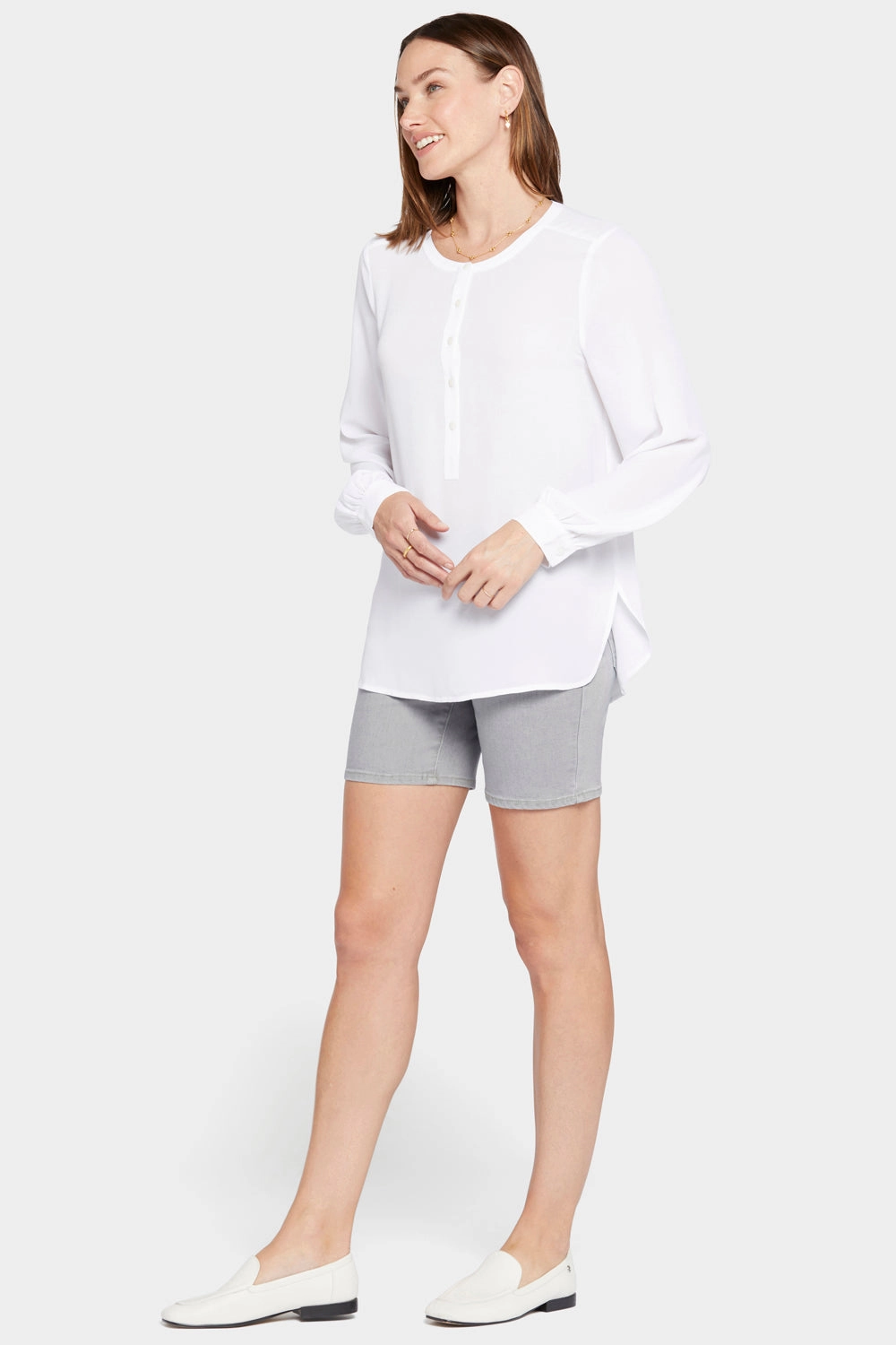 Luxury Feel Simone Blouse - Optic White